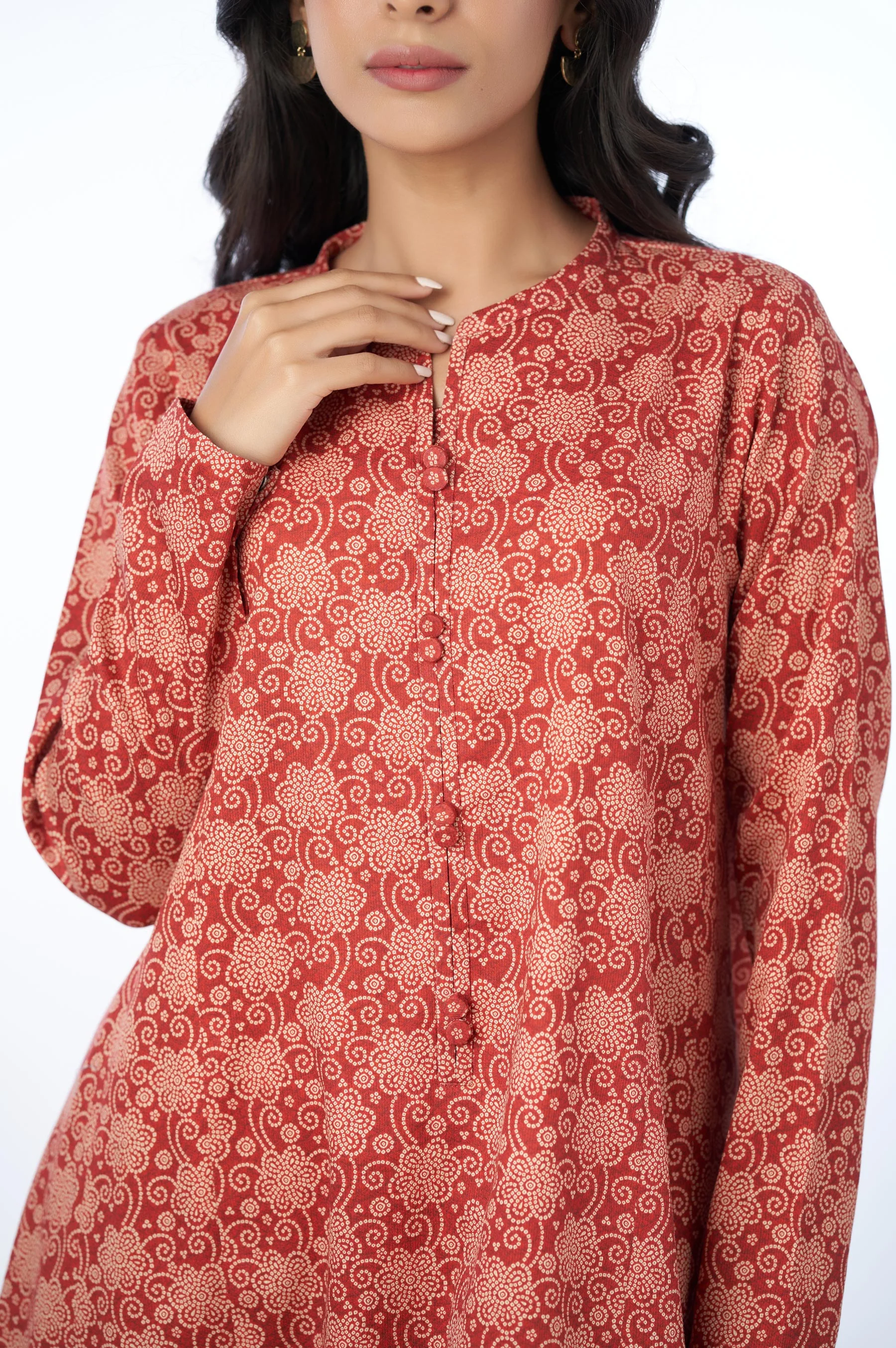 Unstitched 1 Piece Printed Cottel Shirt - Image 4