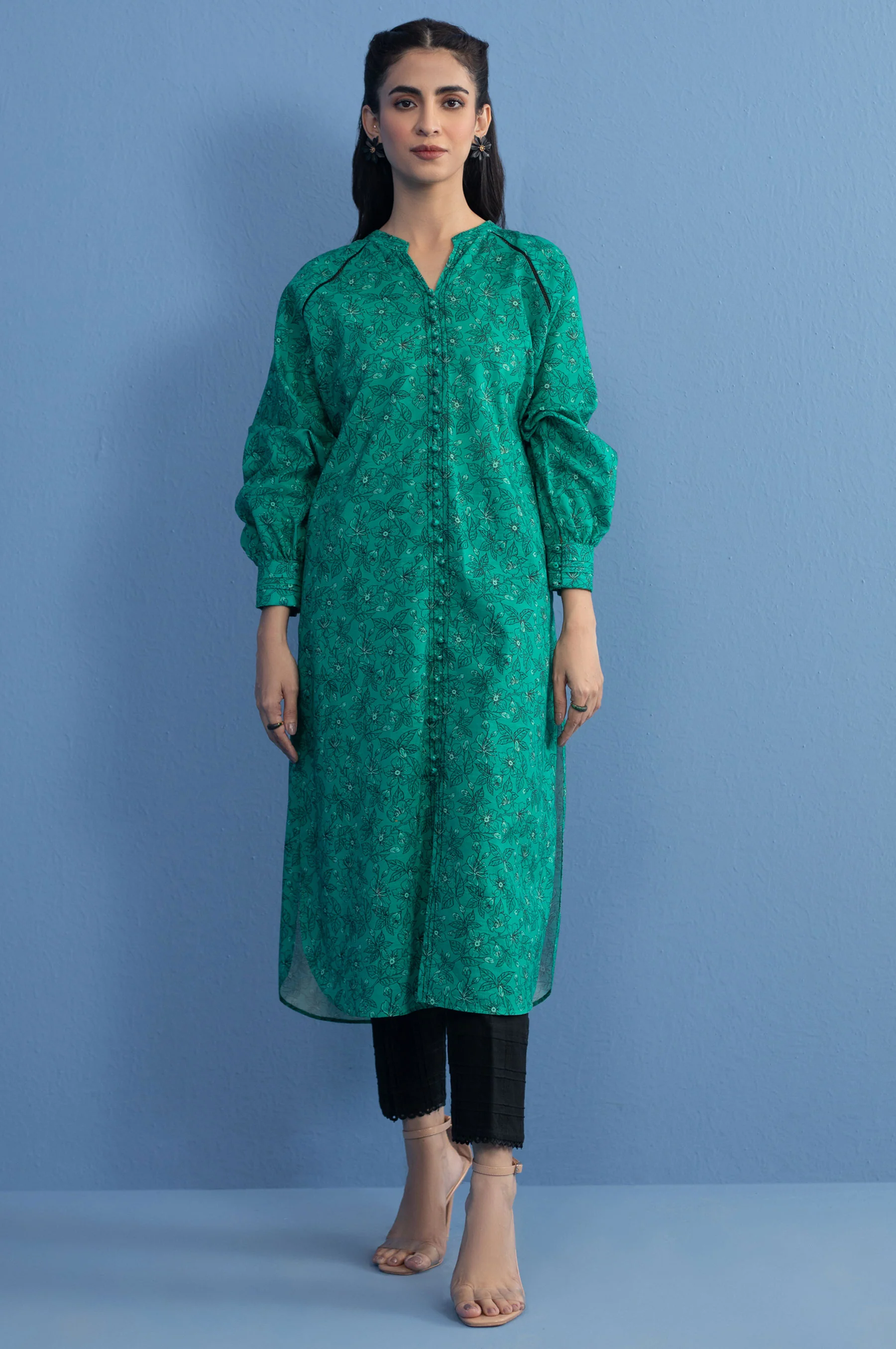 Unstitched 1 Piece Printed Cottel Shirt