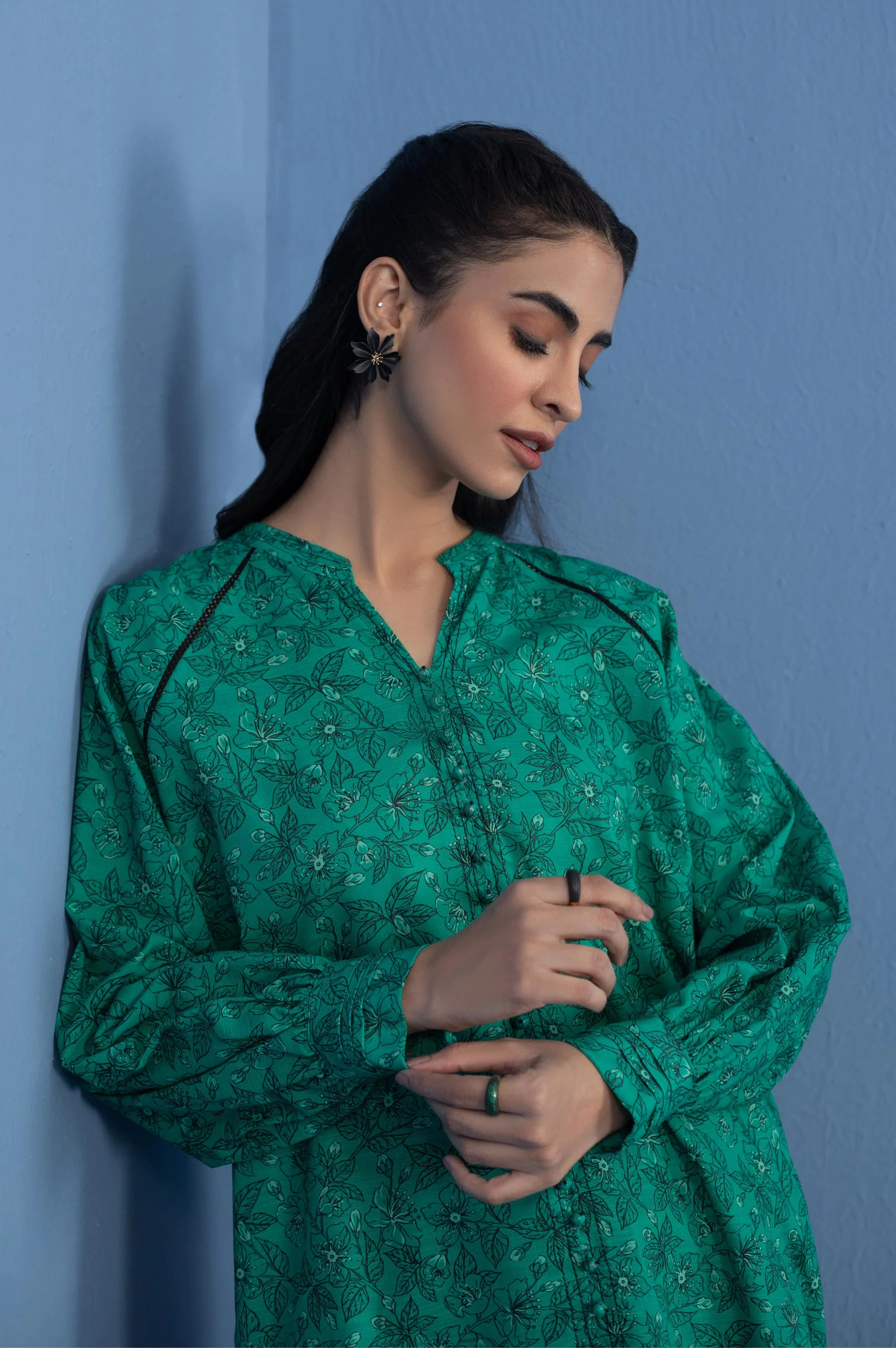 Unstitched 1 Piece Printed Cottel Shirt - Image 5