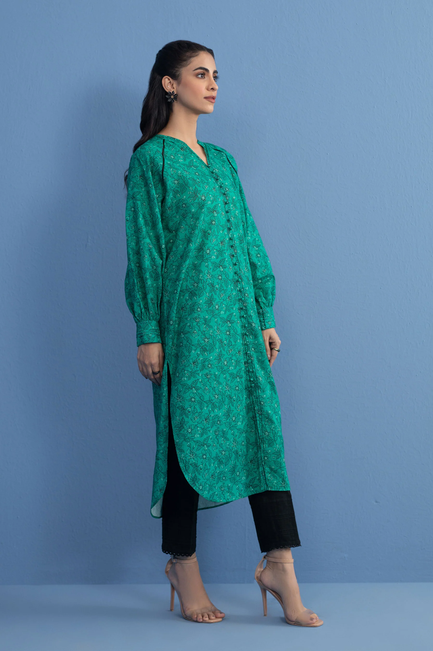Unstitched 1 Piece Printed Cottel Shirt - Image 6