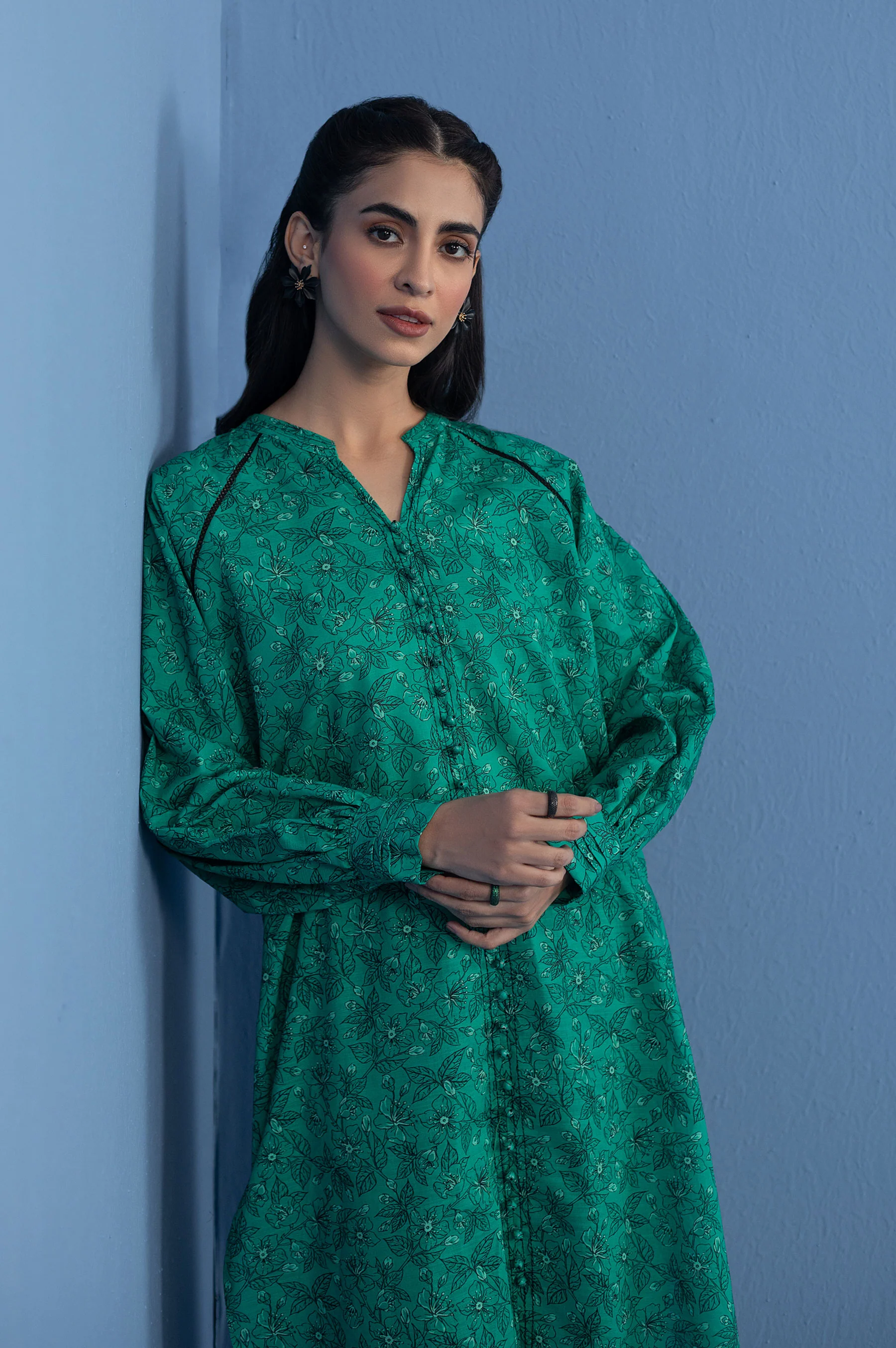 Unstitched 1 Piece Printed Cottel Shirt - Image 7