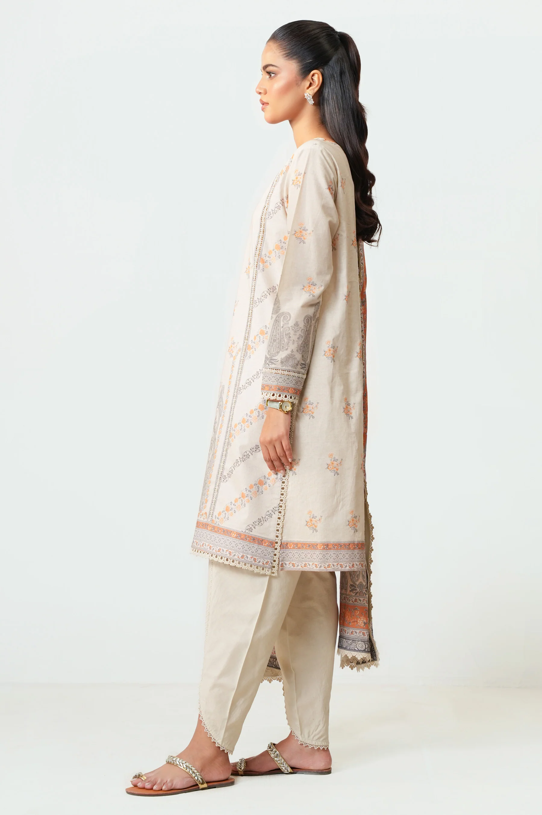 PRINTED STITCHED DUPATTA (FACTORY E-OUTLET) - Image 3