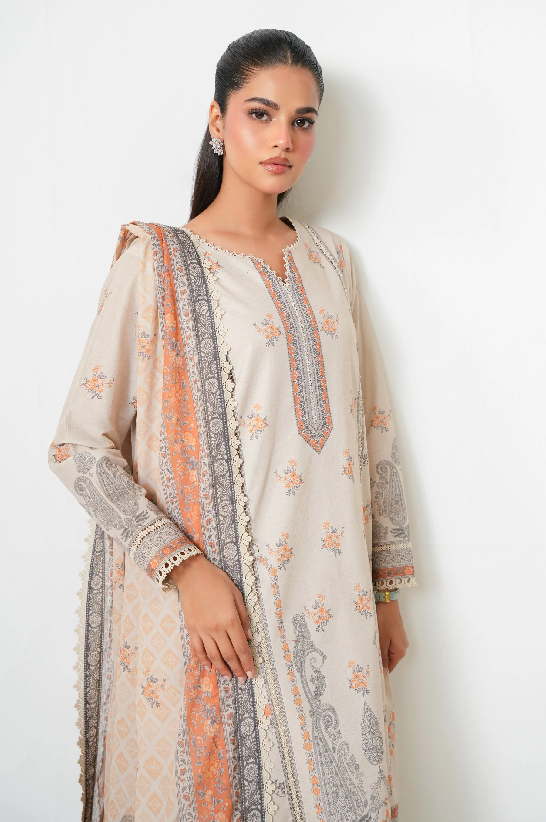 PRINTED STITCHED DUPATTA (FACTORY E-OUTLET) - Image 5