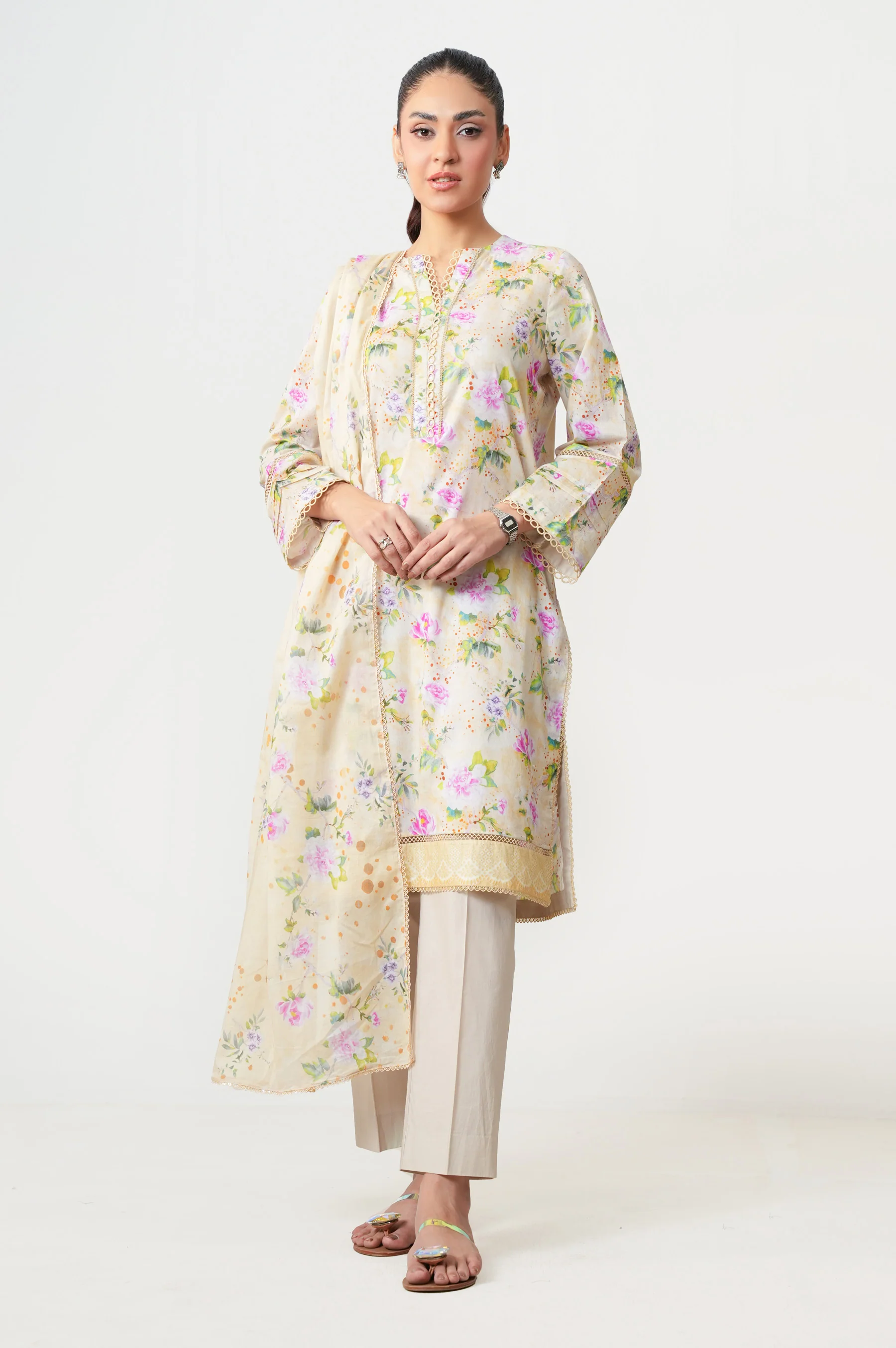 PRINTED STITCHED DUPATTA (FACTORY E-OUTLET) - Image 2