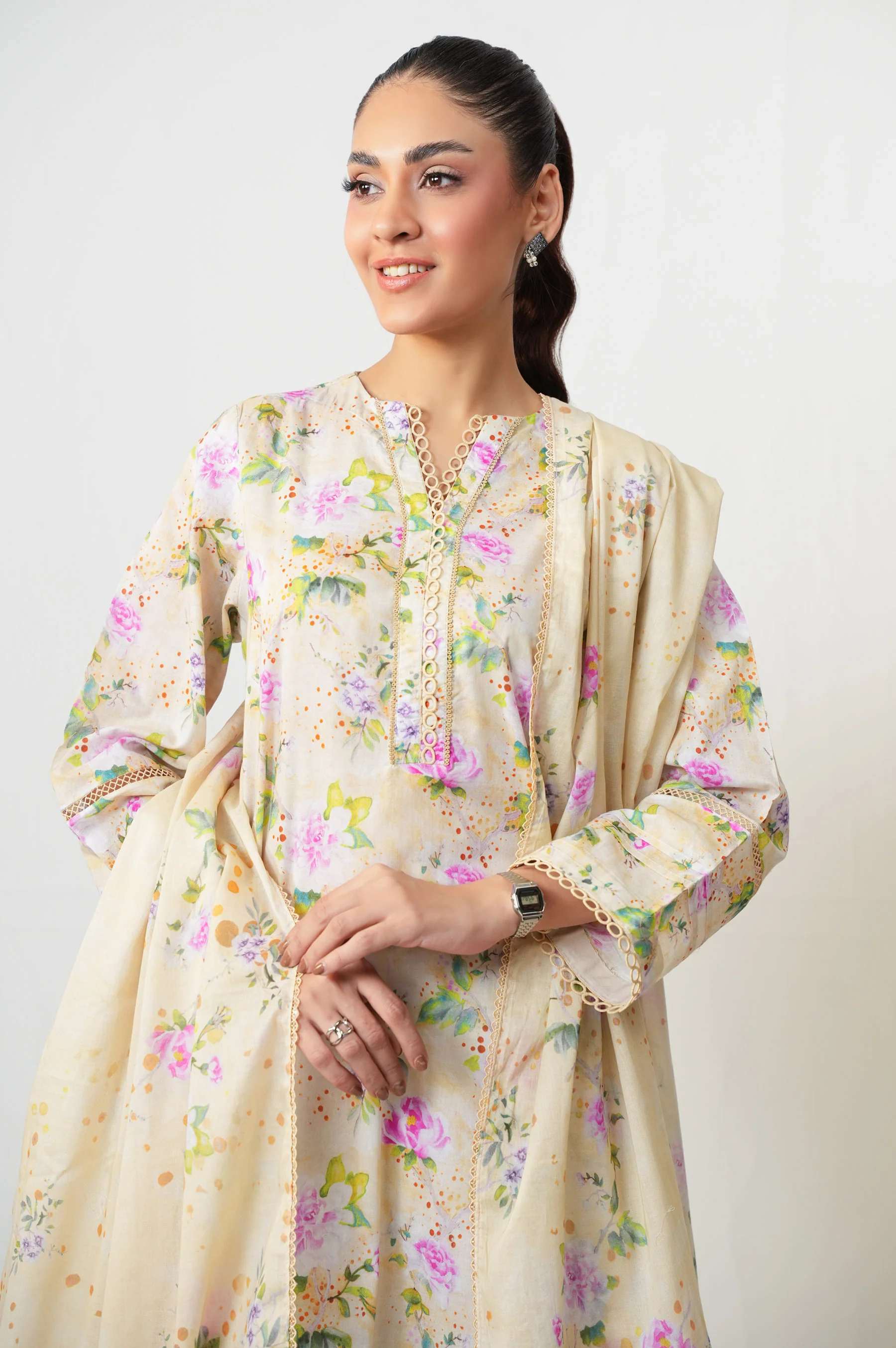 PRINTED STITCHED DUPATTA (FACTORY E-OUTLET) - Image 3
