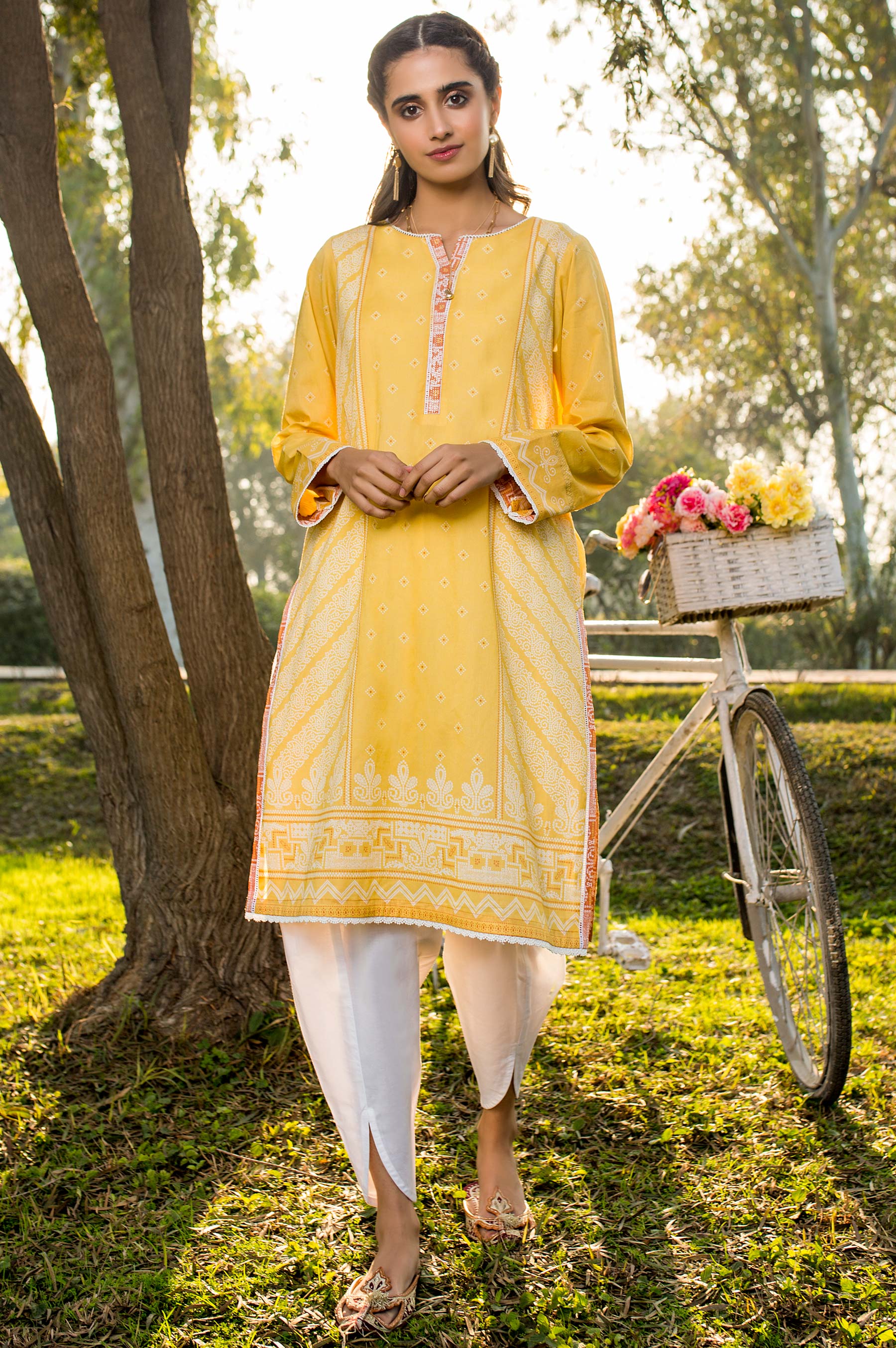 Unstitched 1 Piece Printed Lawn Shirt