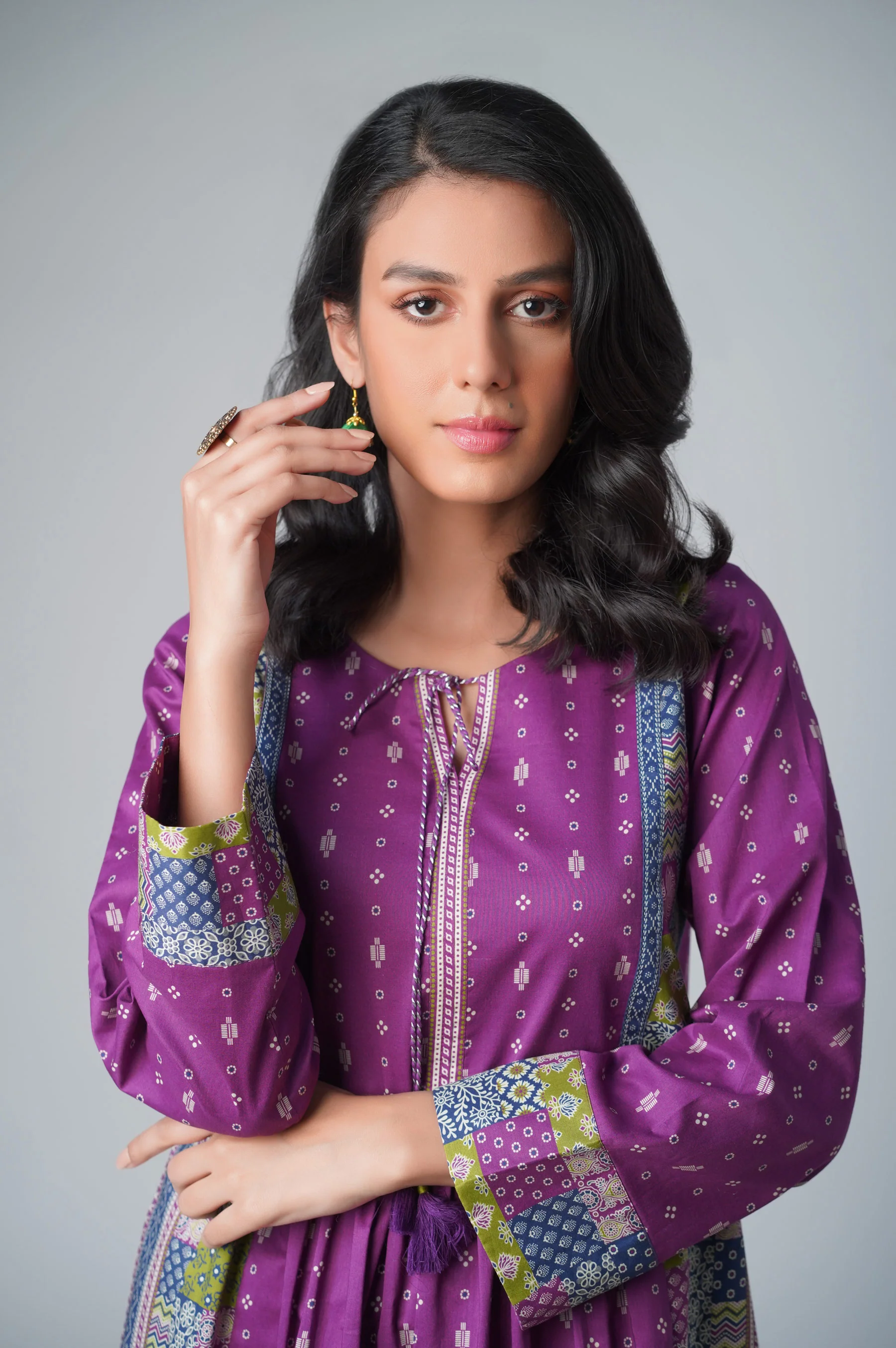 Unstitched 1 Piece Printed Lawn Shirt - Image 5