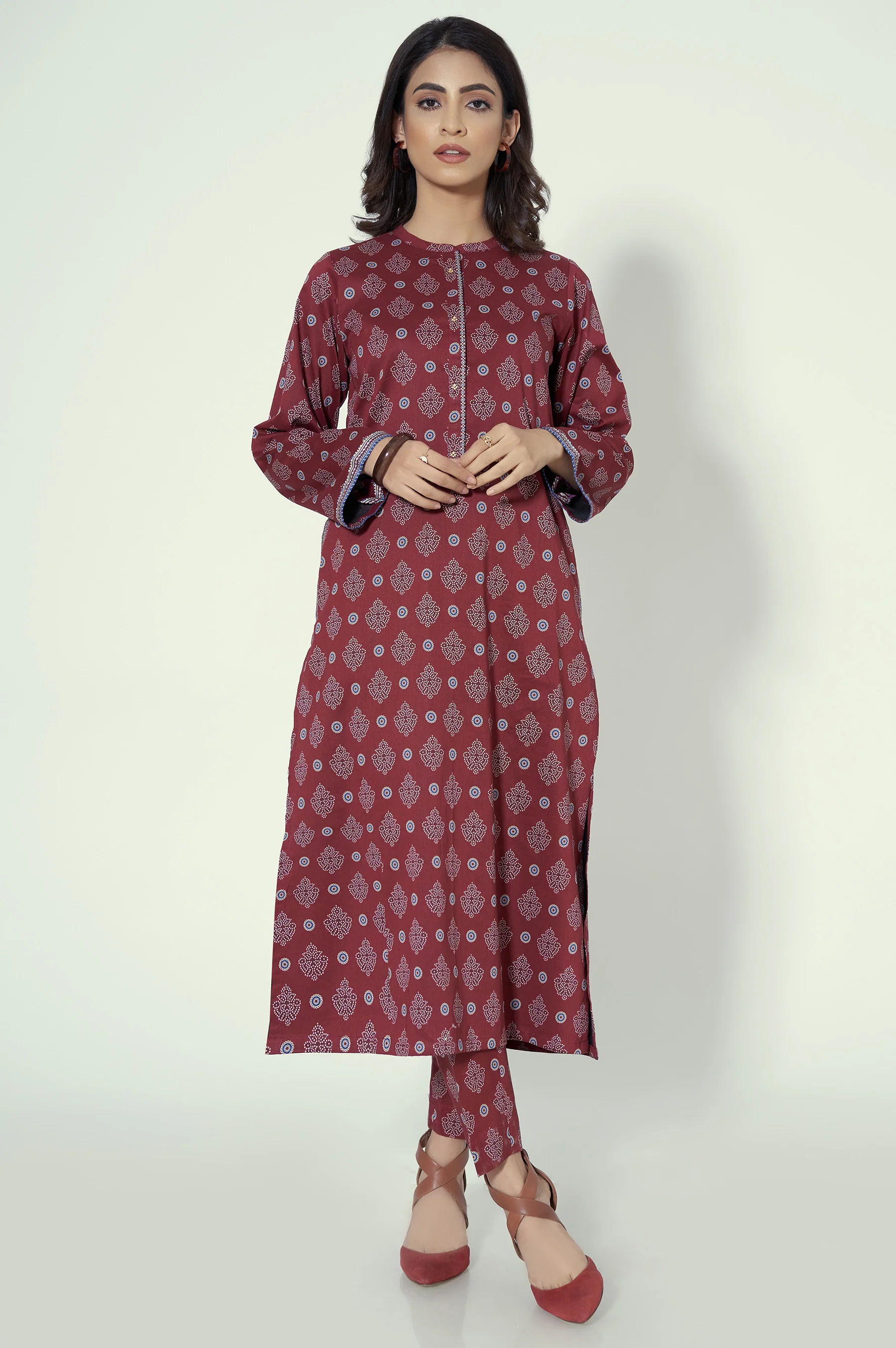 Unstitched 1 Piece Printed Lawn Shirt