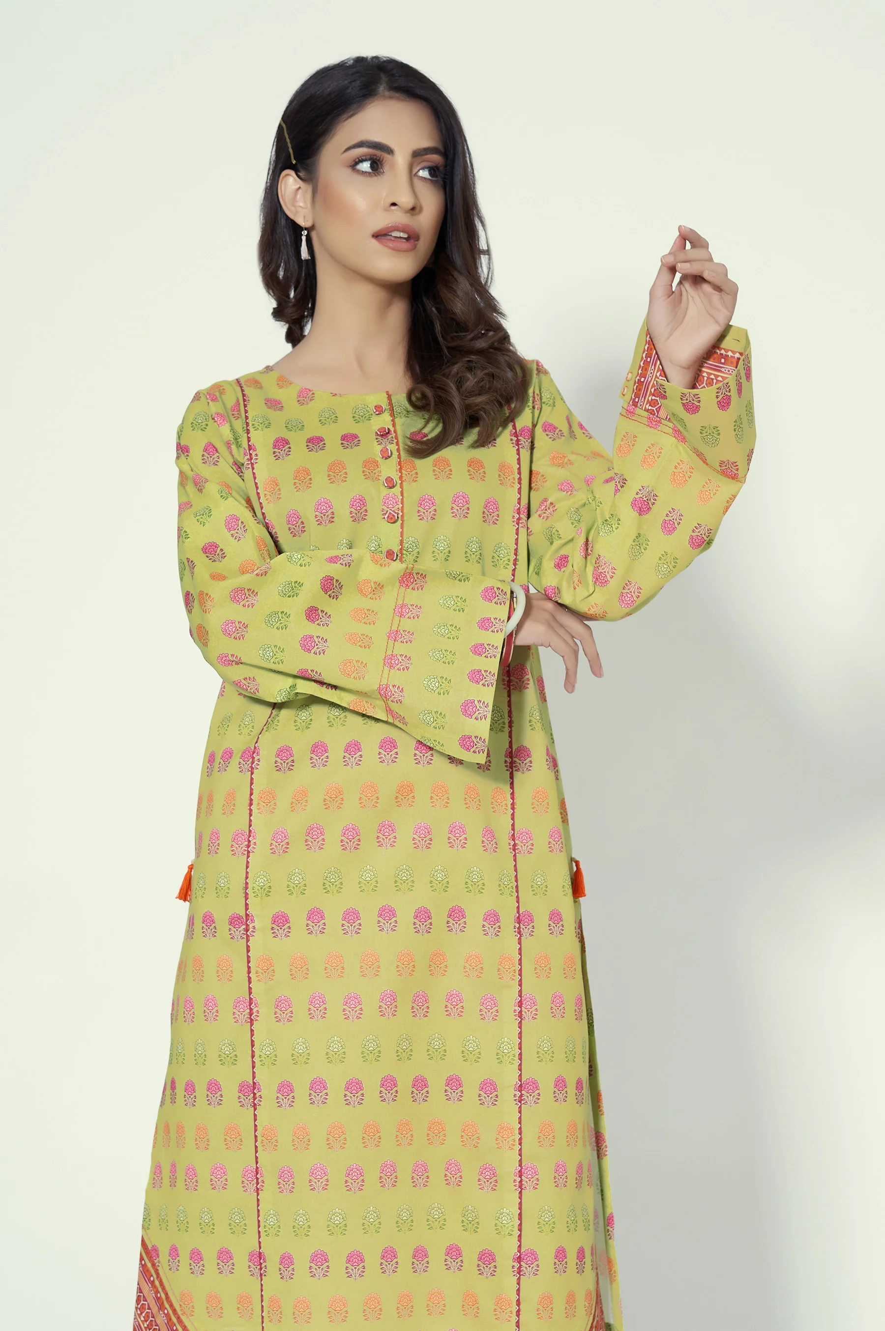 Unstitched 1 Piece Printed Lawn Shirt - Image 4