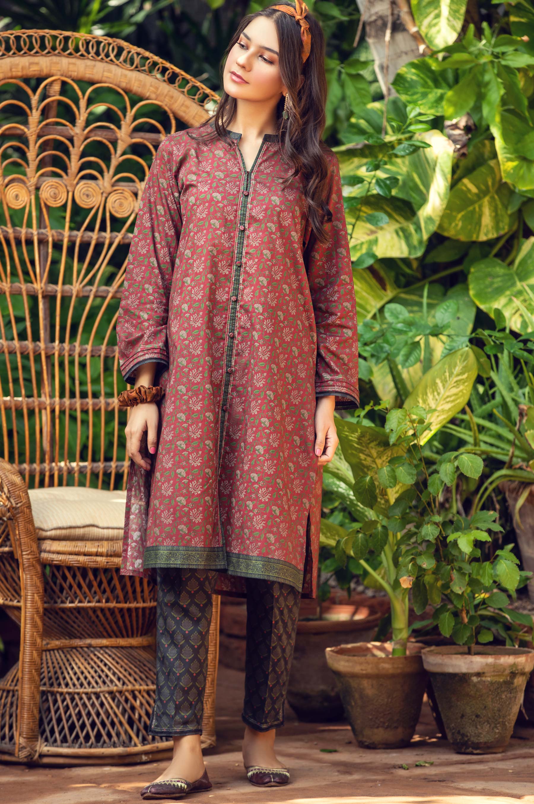 Unstitched 2 Piece Digital Printed Cambric Suit