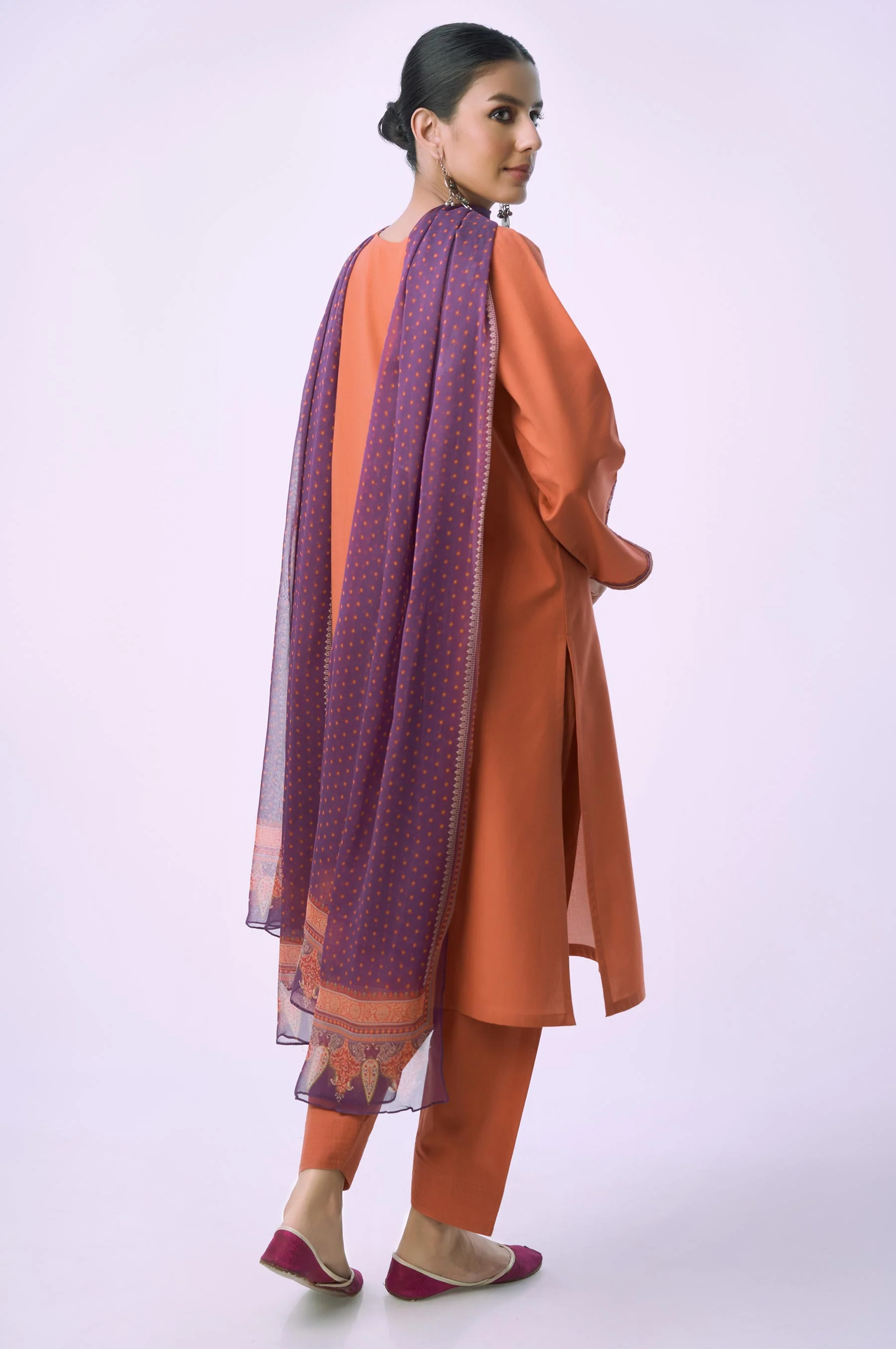 Unstitched 2 Piece Embroidered Cambric Suit - Image 4