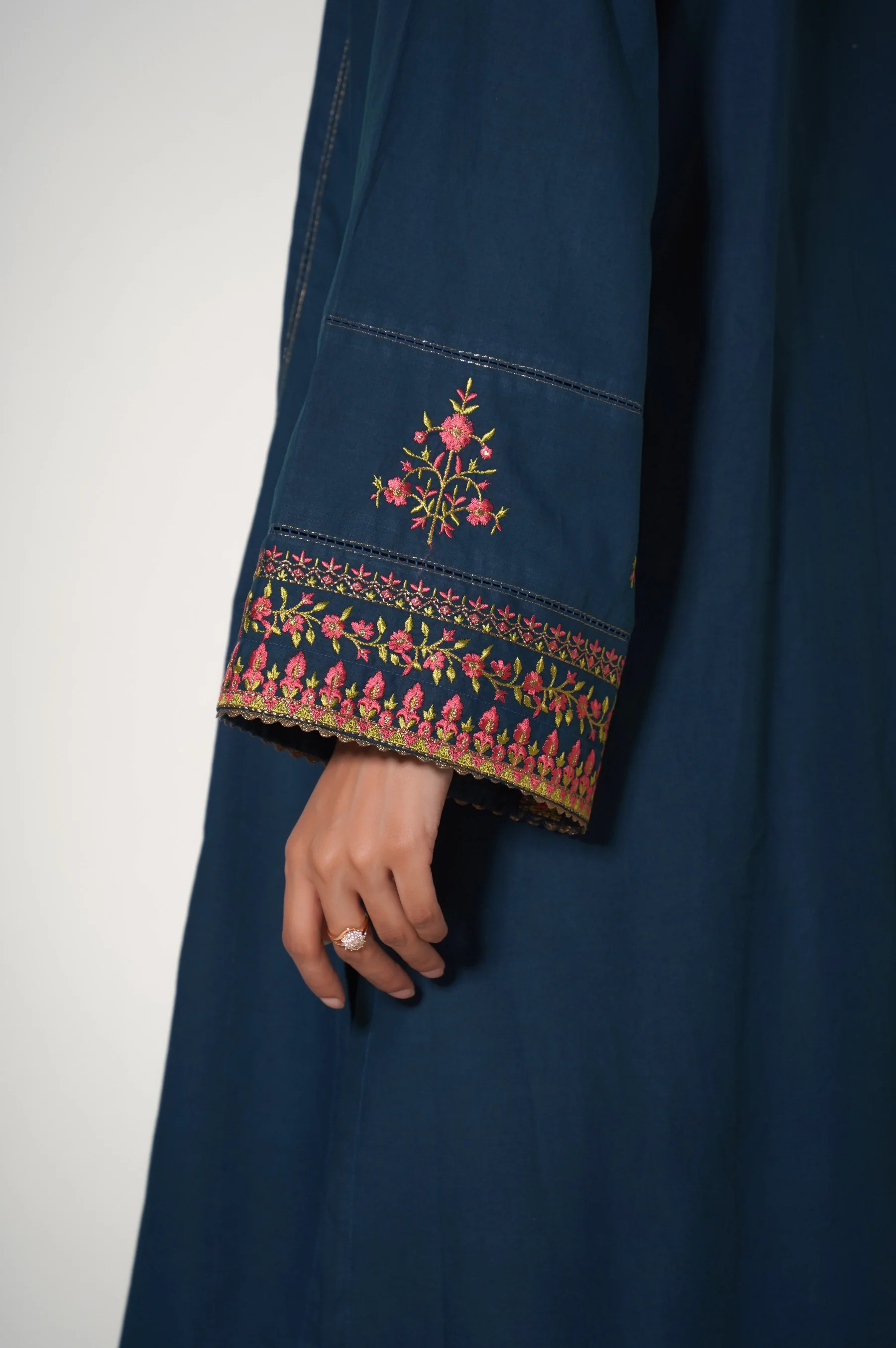 Unstitched 2 Piece Embroidered Cambric Suit - Image 4