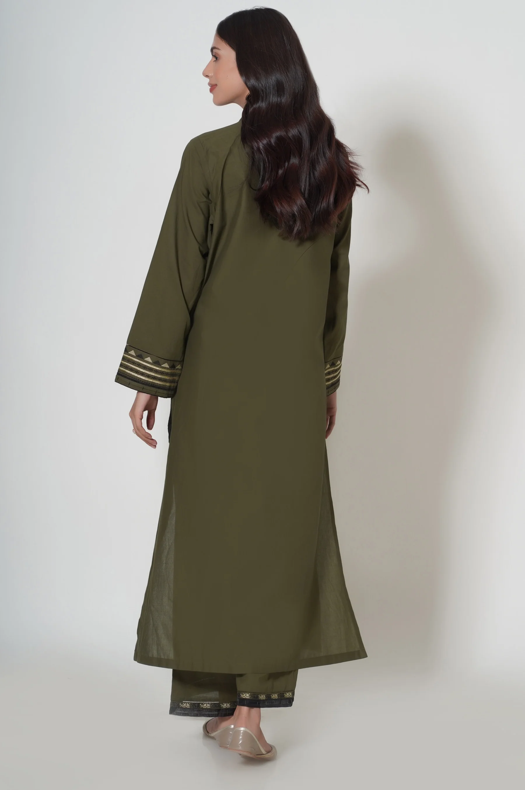 Unstitched 2 Piece Embroidered Cambric Suit - Image 5