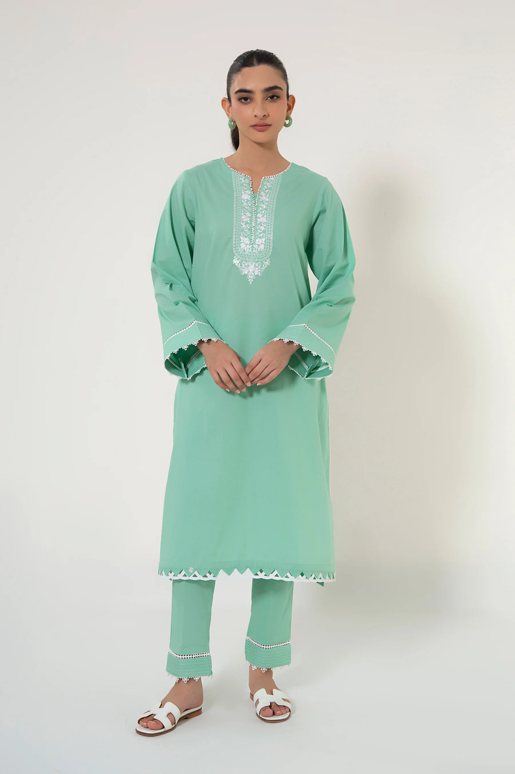Unstitched 2 Piece Embroidered Cambric Suit