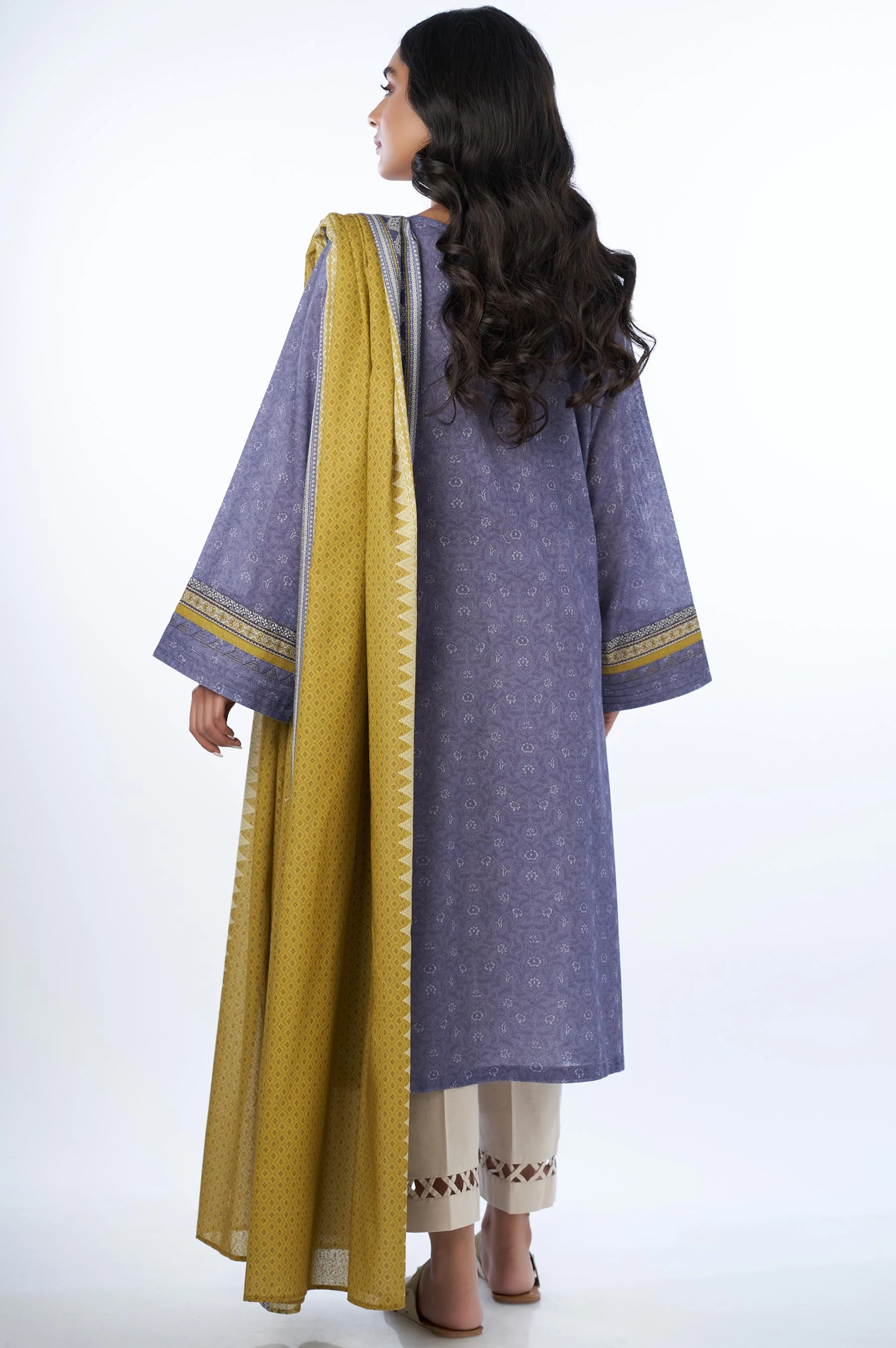 Unstitched 2 Piece Embroidered Karandi Suit - Image 2