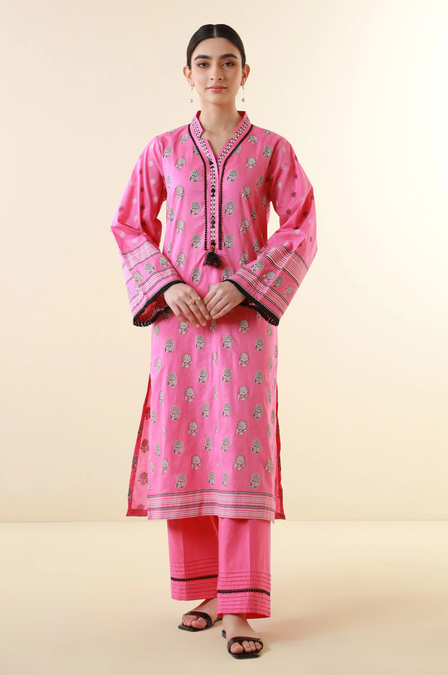 Unstitched 2 Piece Paste Printed Lawn Suit - Image 6