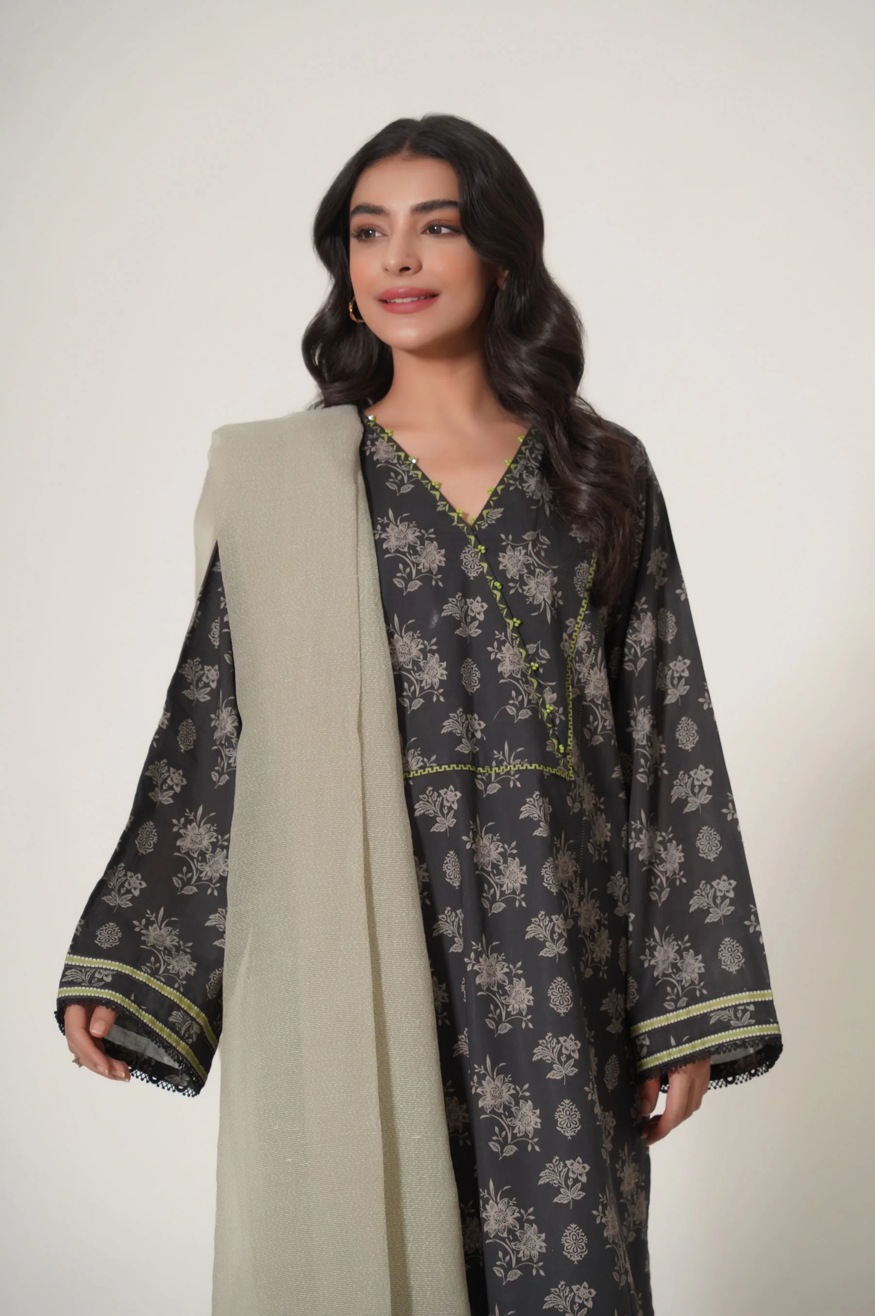 Unstitched 2 Piece Printed Cambric Suit - Image 3