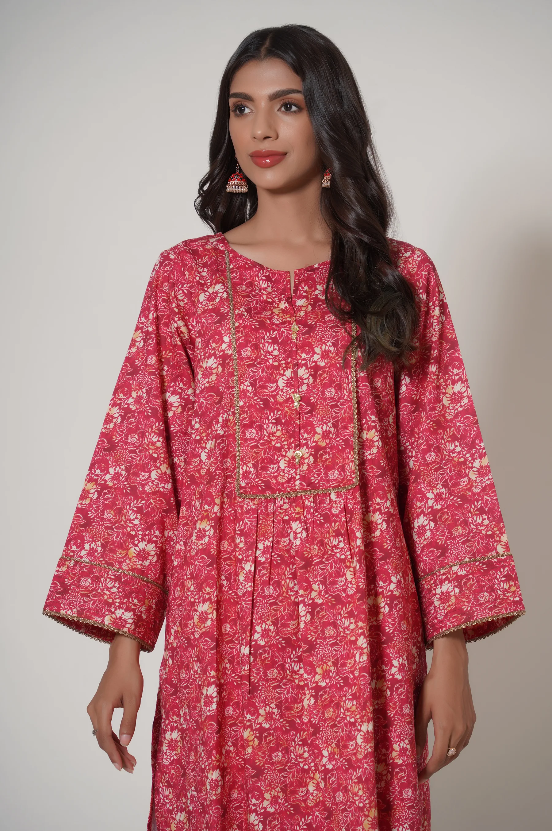 Unstitched 2 Piece Printed Cambric Suit - Image 2