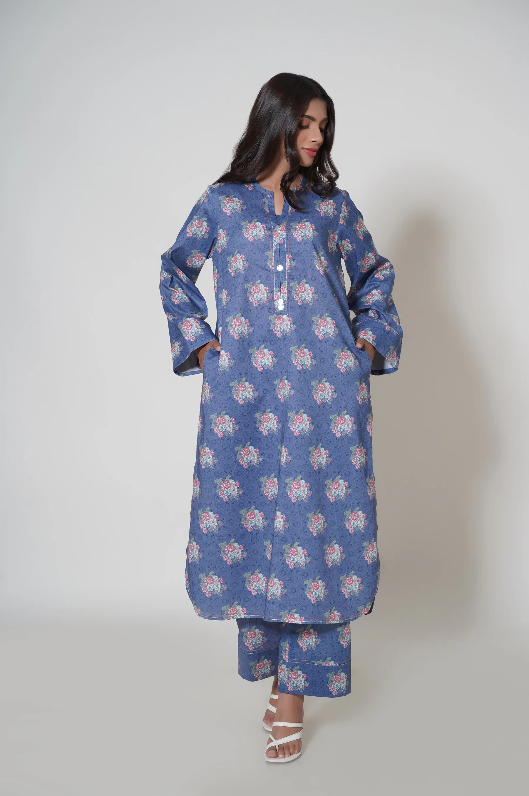 Unstitched 2 Piece Printed Cambric Suit - Image 4