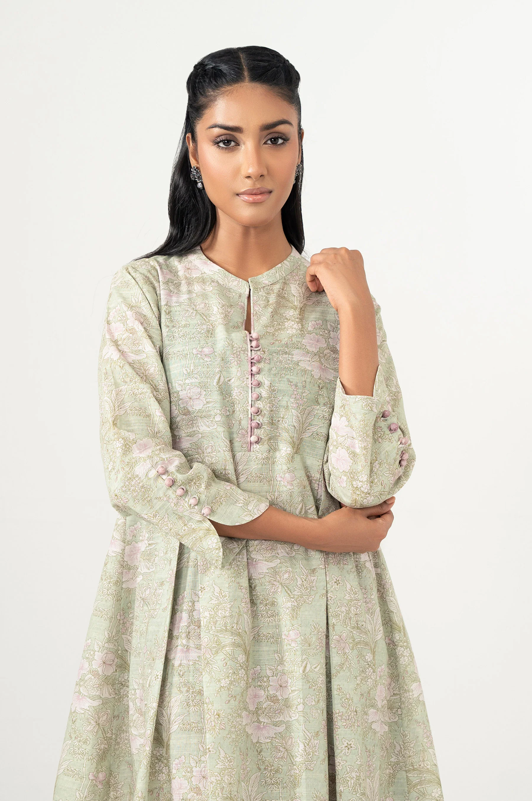 Unstitched 2 Piece Printed Cottel Suit - Image 2