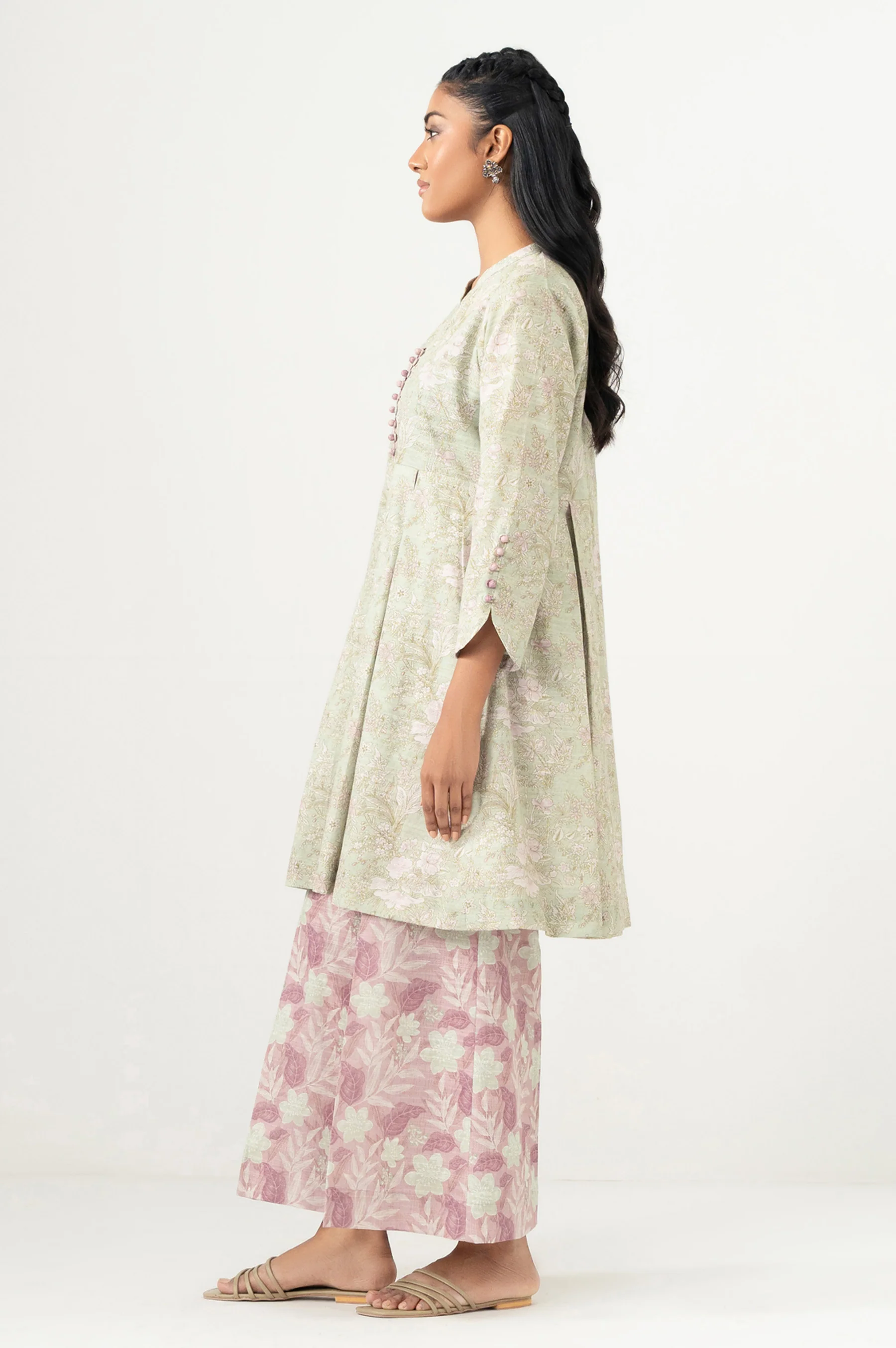 Unstitched 2 Piece Printed Cottel Suit - Image 4