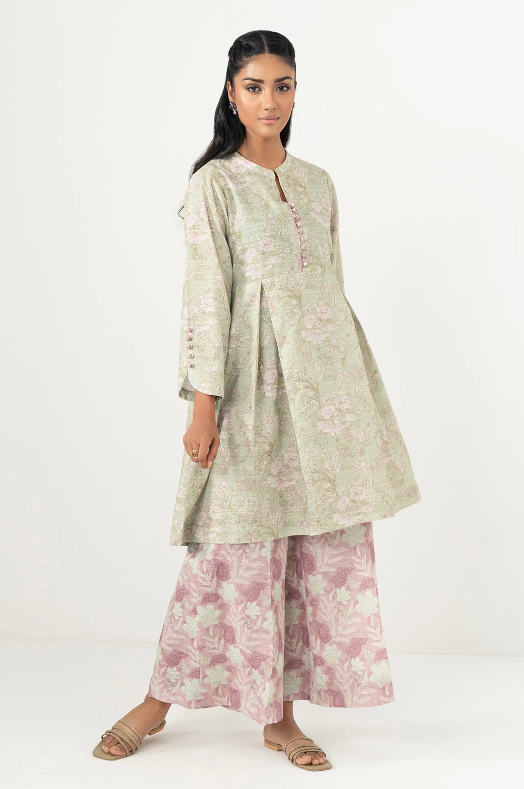 Unstitched 2 Piece Printed Cottel Suit - Image 5