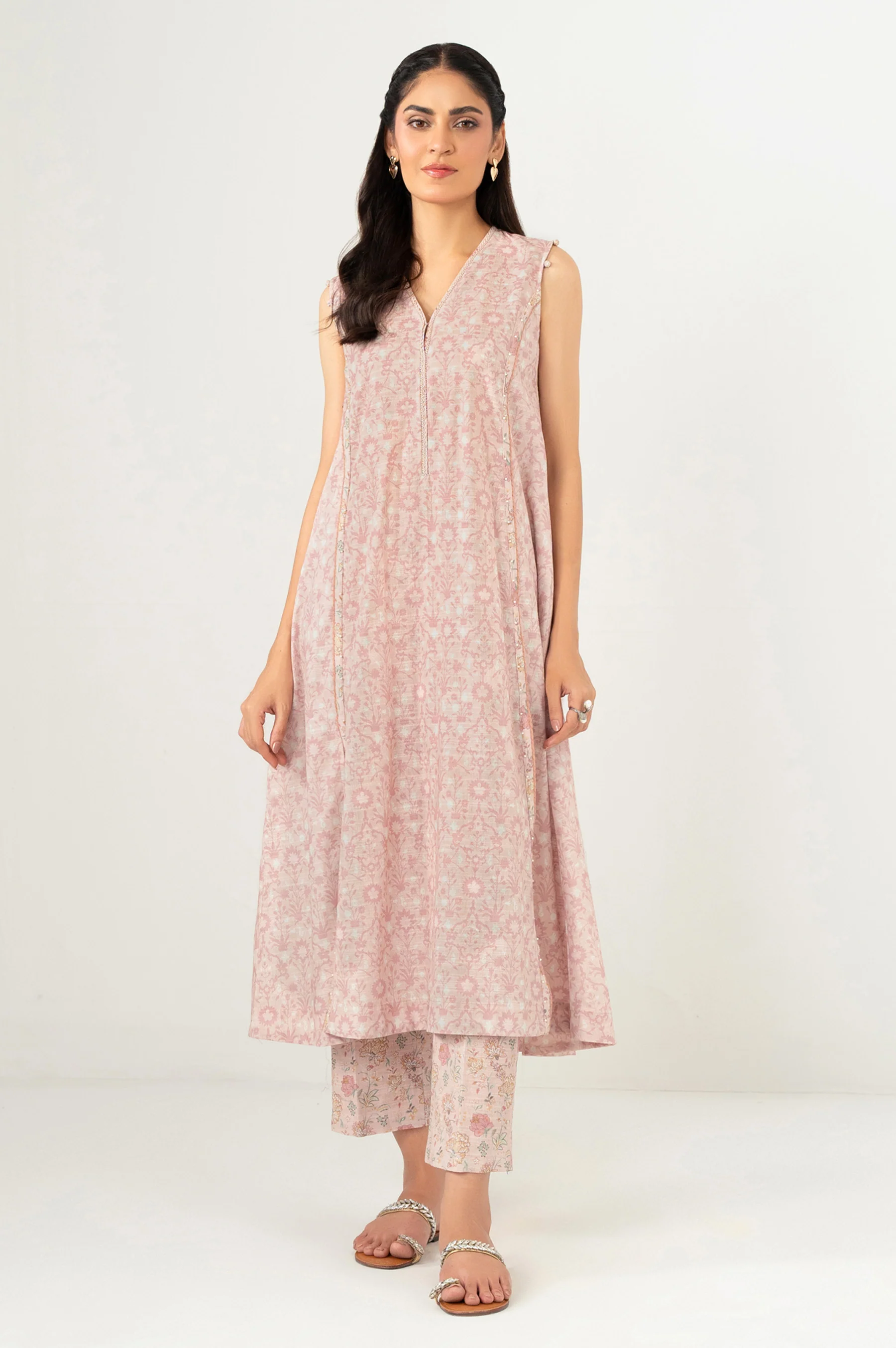 Unstitched 2 Piece Printed Cottel Suit - Image 2