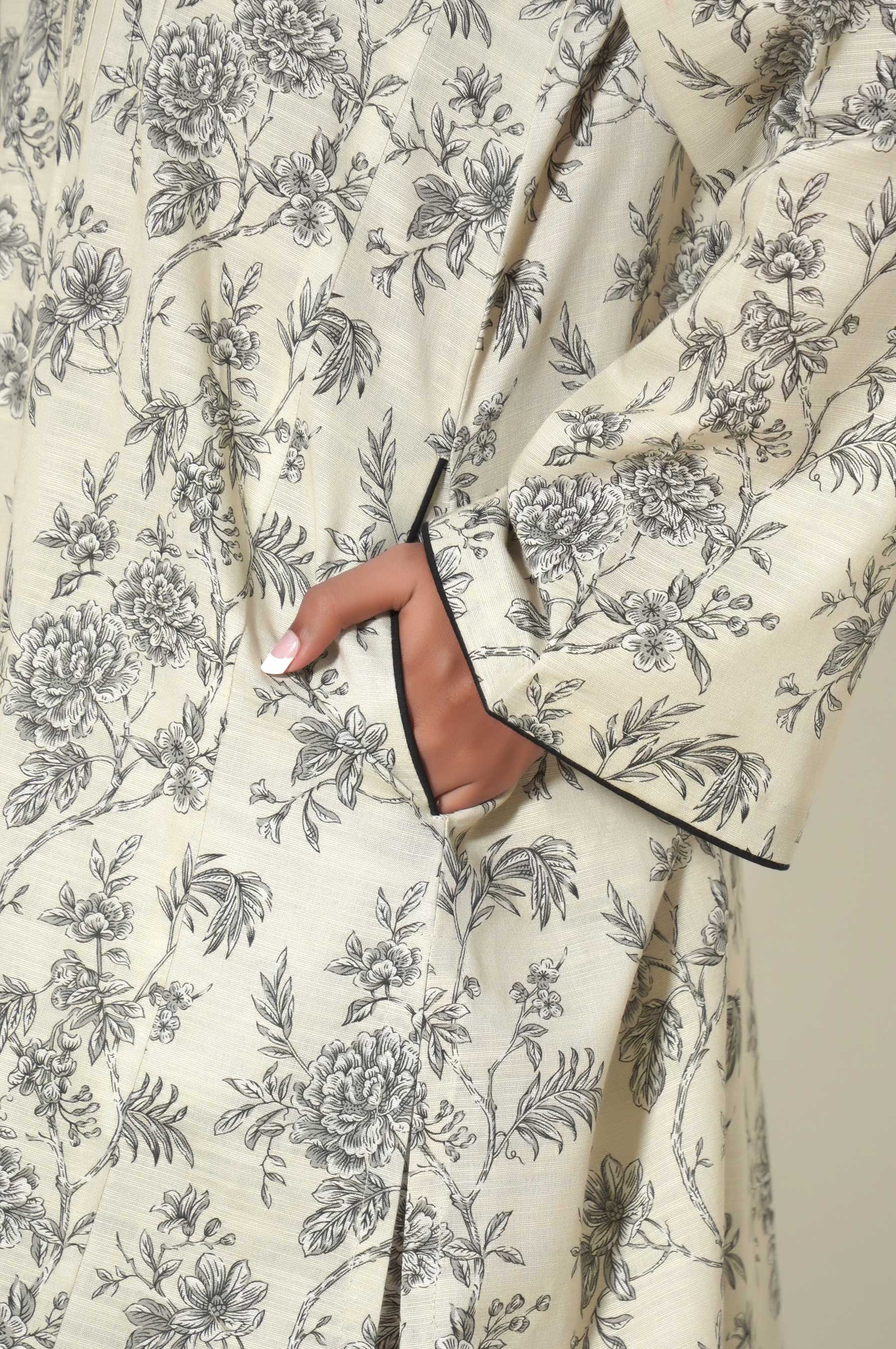 Unstitched 2 Piece Printed Khaddar Suit - Image 4