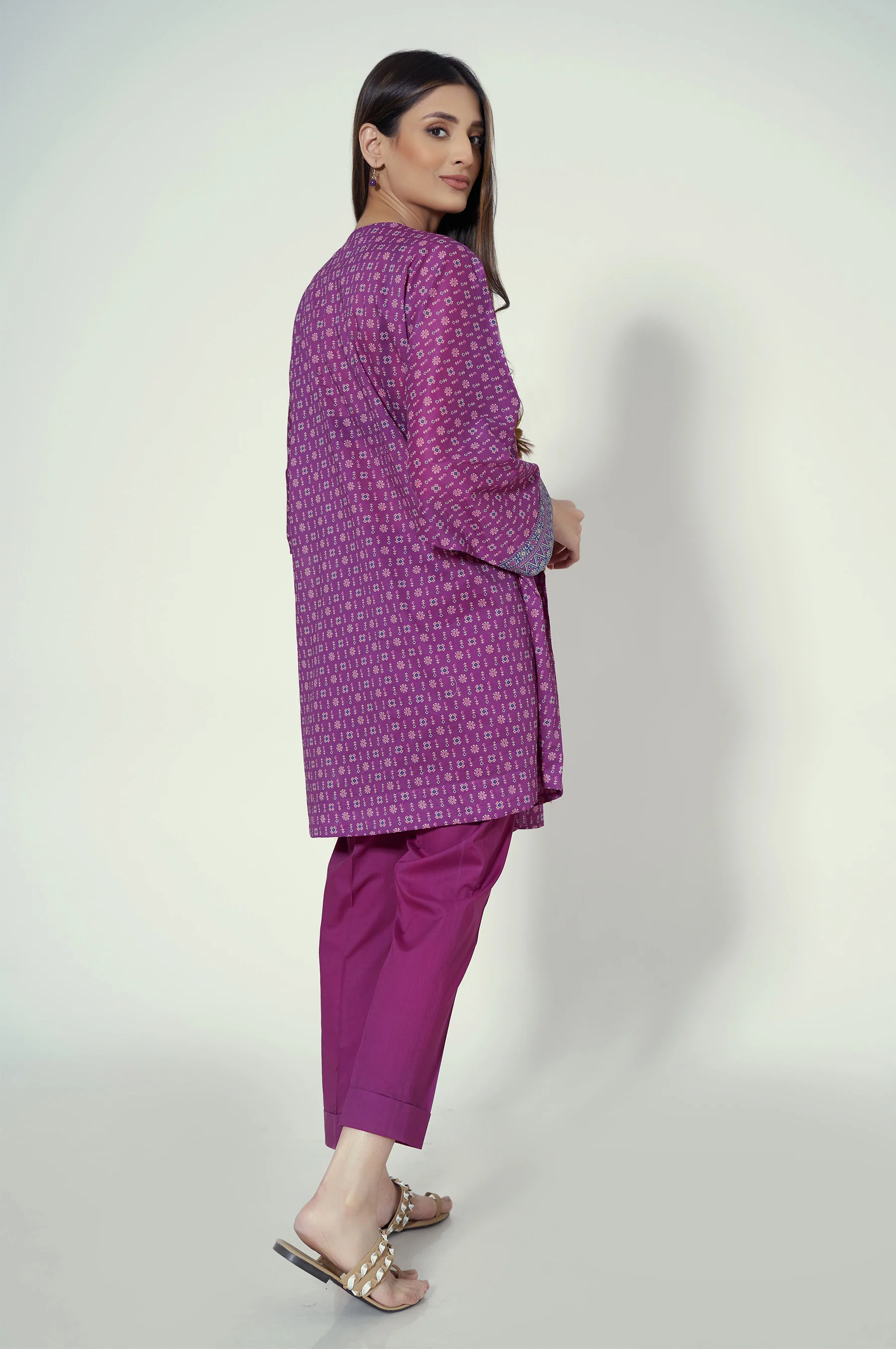 Unstitched 2 Piece Printed Lawn Suit - Image 2