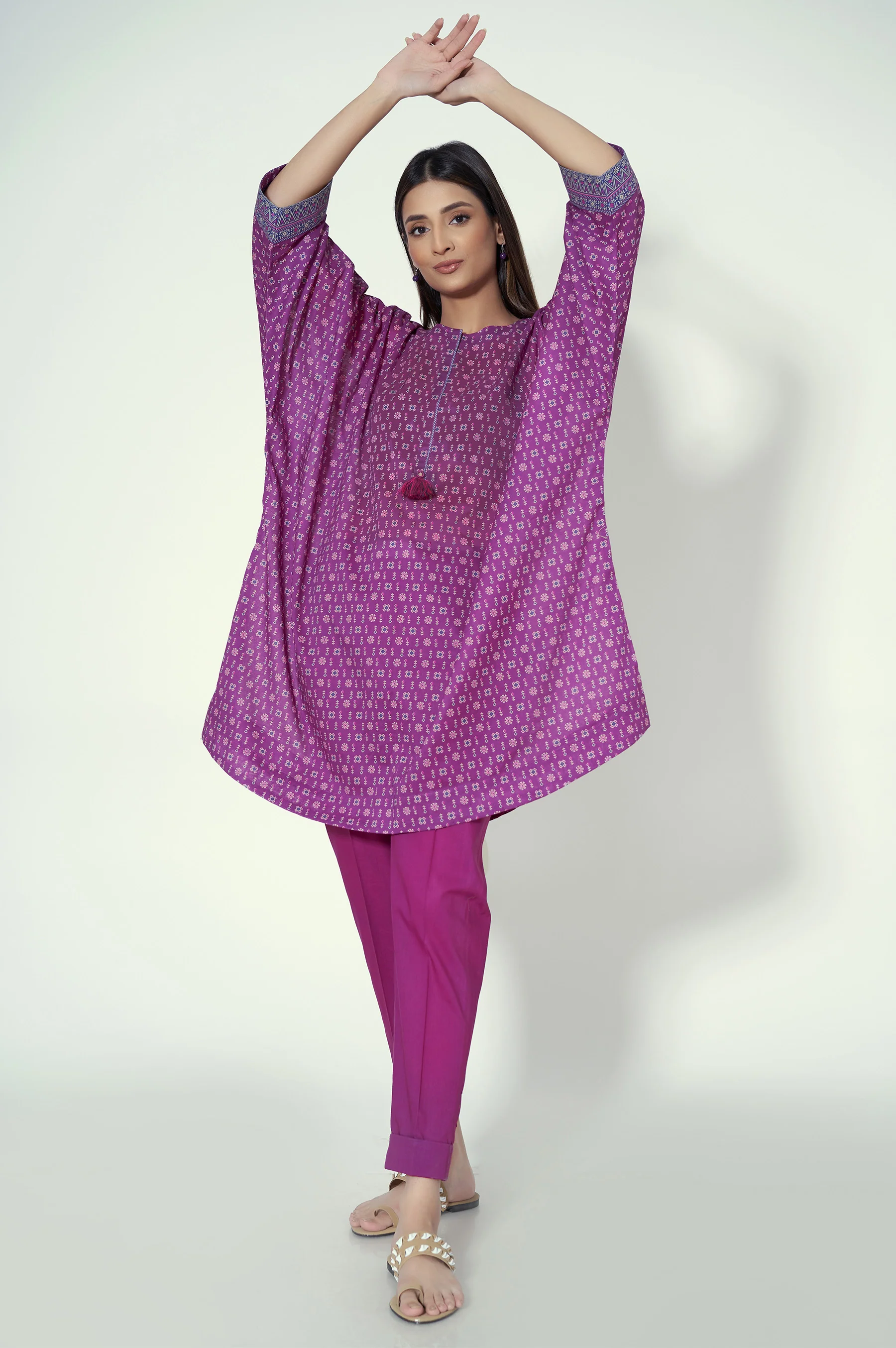 Unstitched 2 Piece Printed Lawn Suit - Image 4