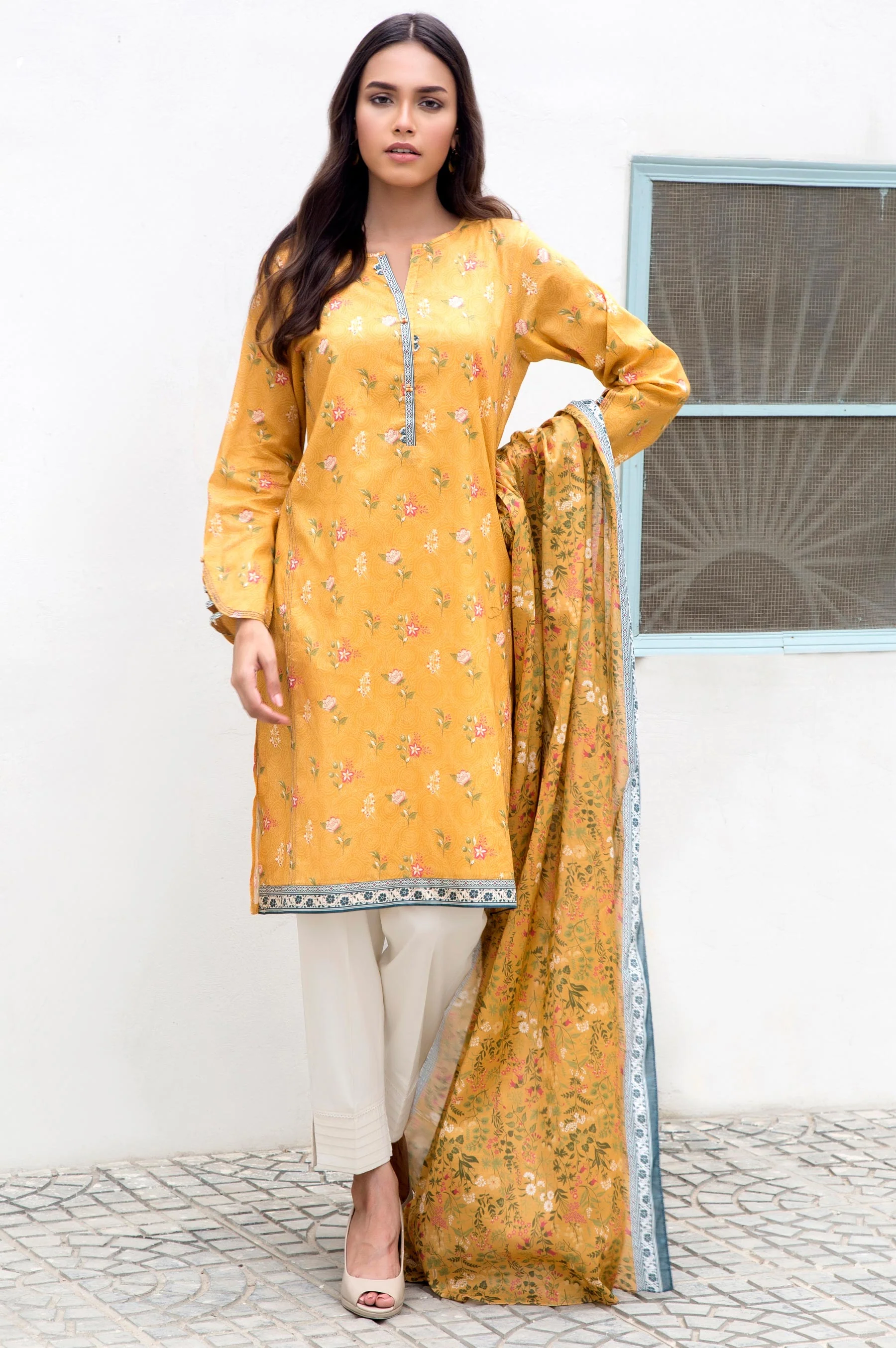 Unstitched 2 Piece Printed Lawn Suit