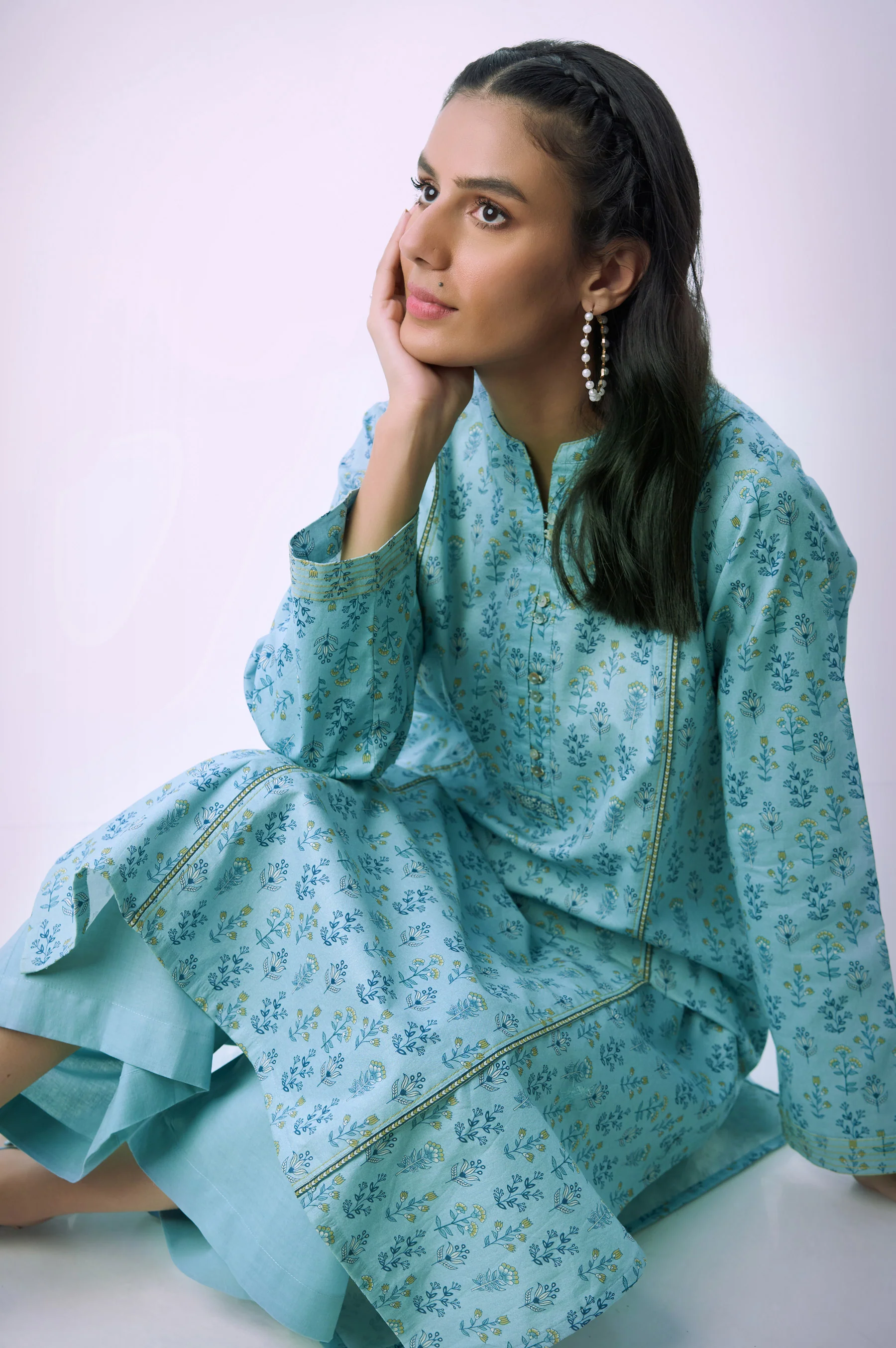Unstitched 2 Piece Printed Lawn Suit