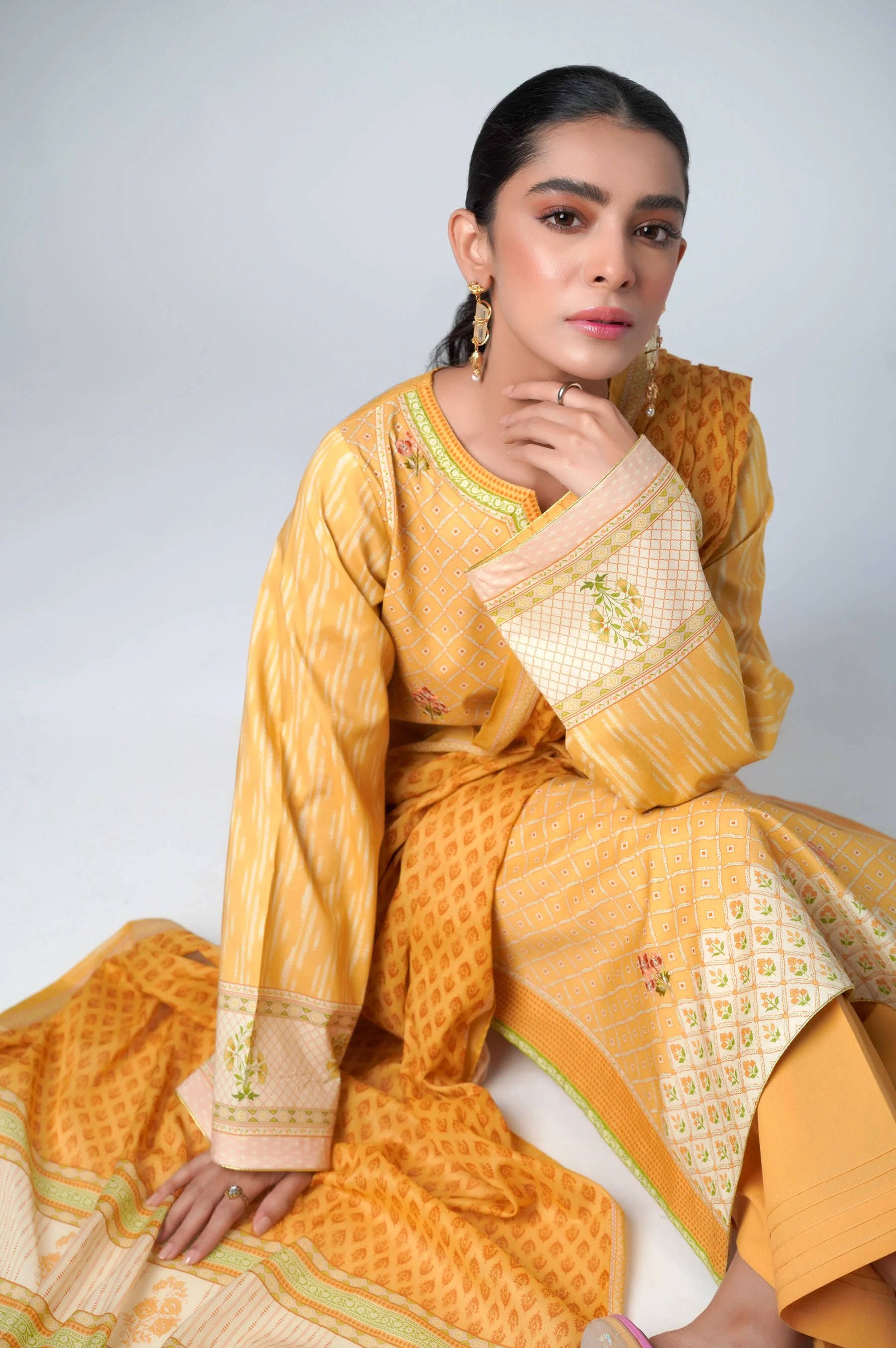 Unstitched 2 Piece Printed Lawn Suit - Image 2