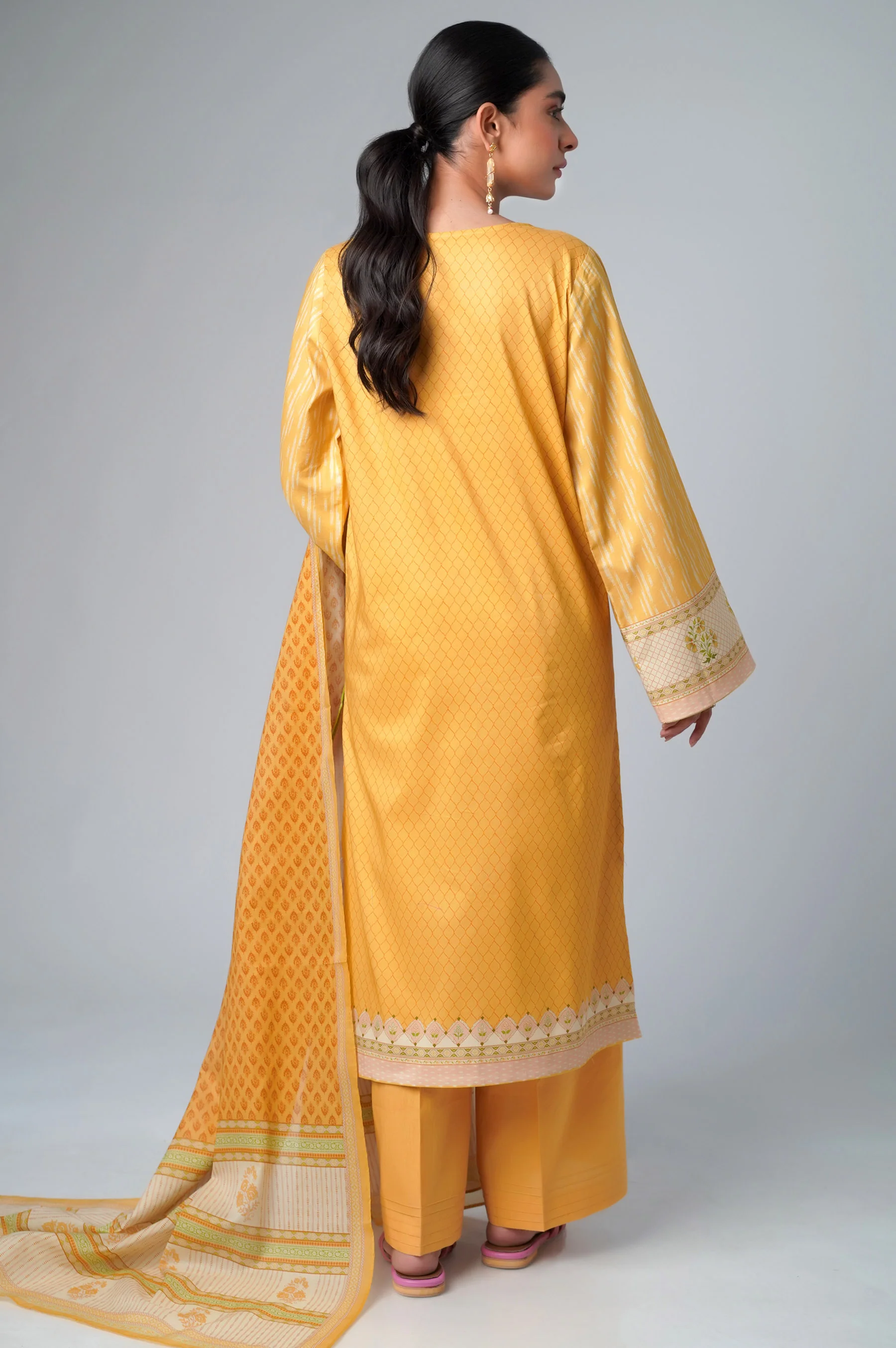 Unstitched 2 Piece Printed Lawn Suit - Image 3