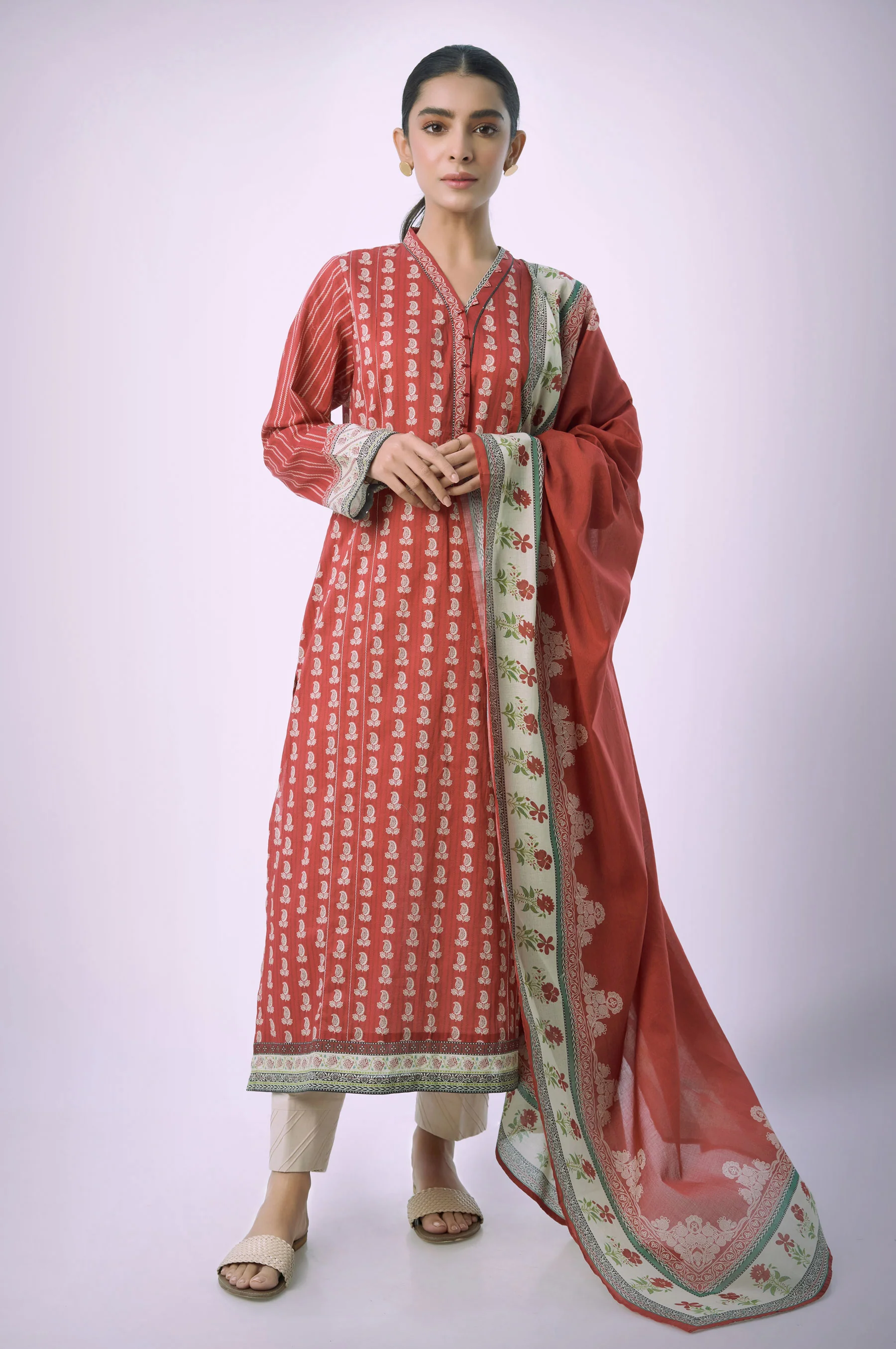Unstitched 2 Piece Printed Lawn Suit