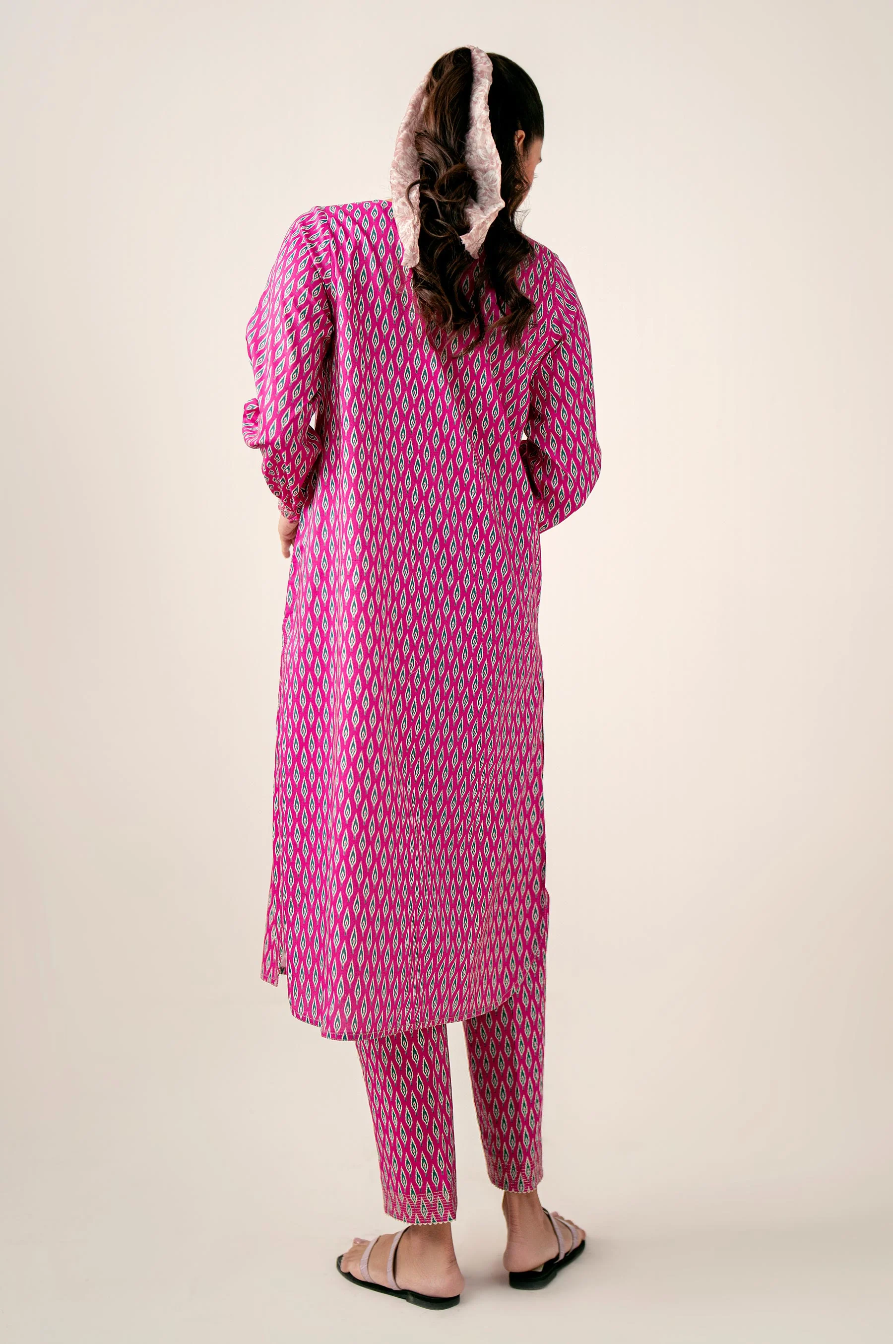 Unstitched 2 Piece Printed Lawn Suit - Image 3