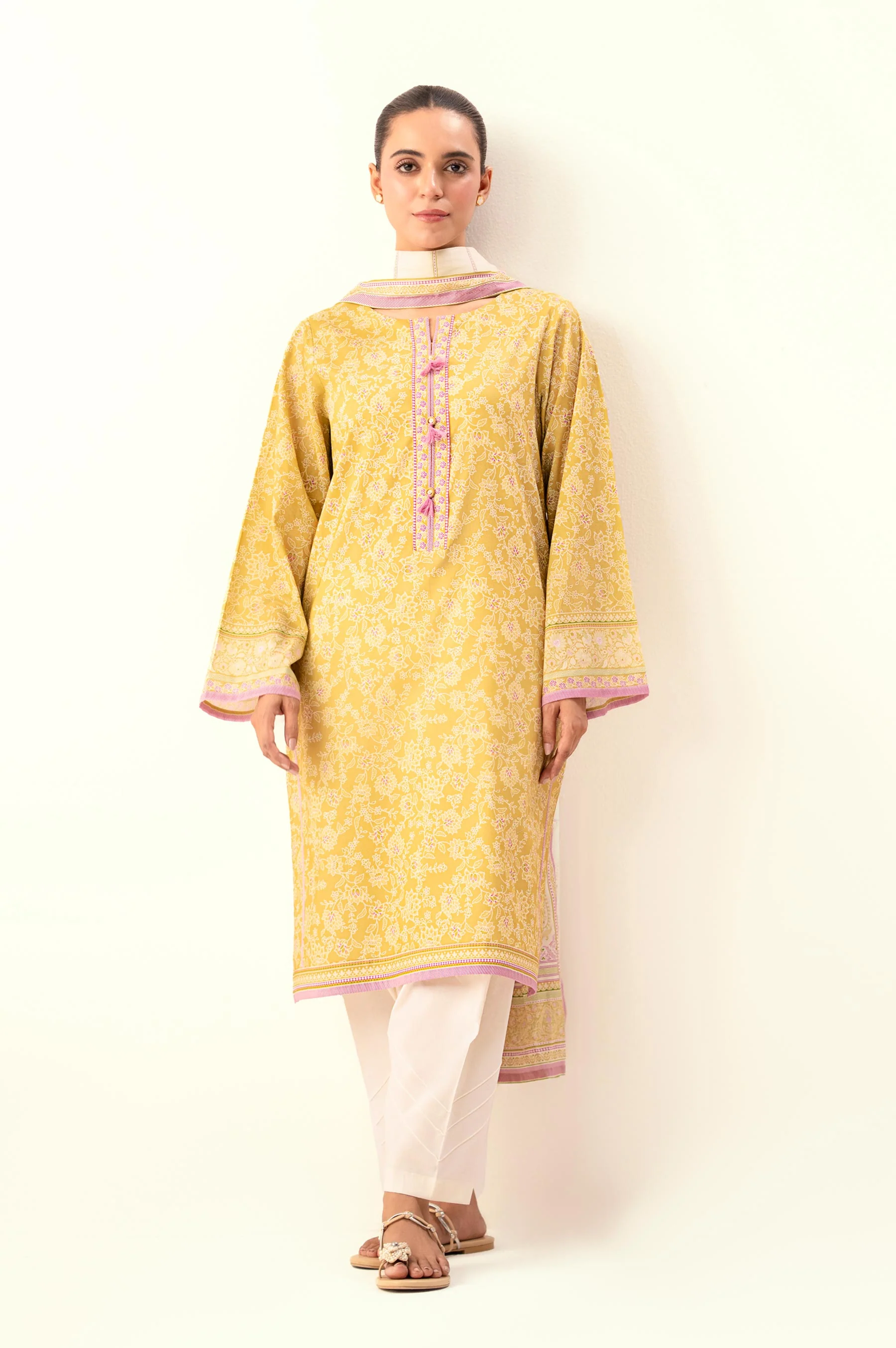 UNSTITCHED PRINTED SHIRT DUPATTA SUIT - Image 2