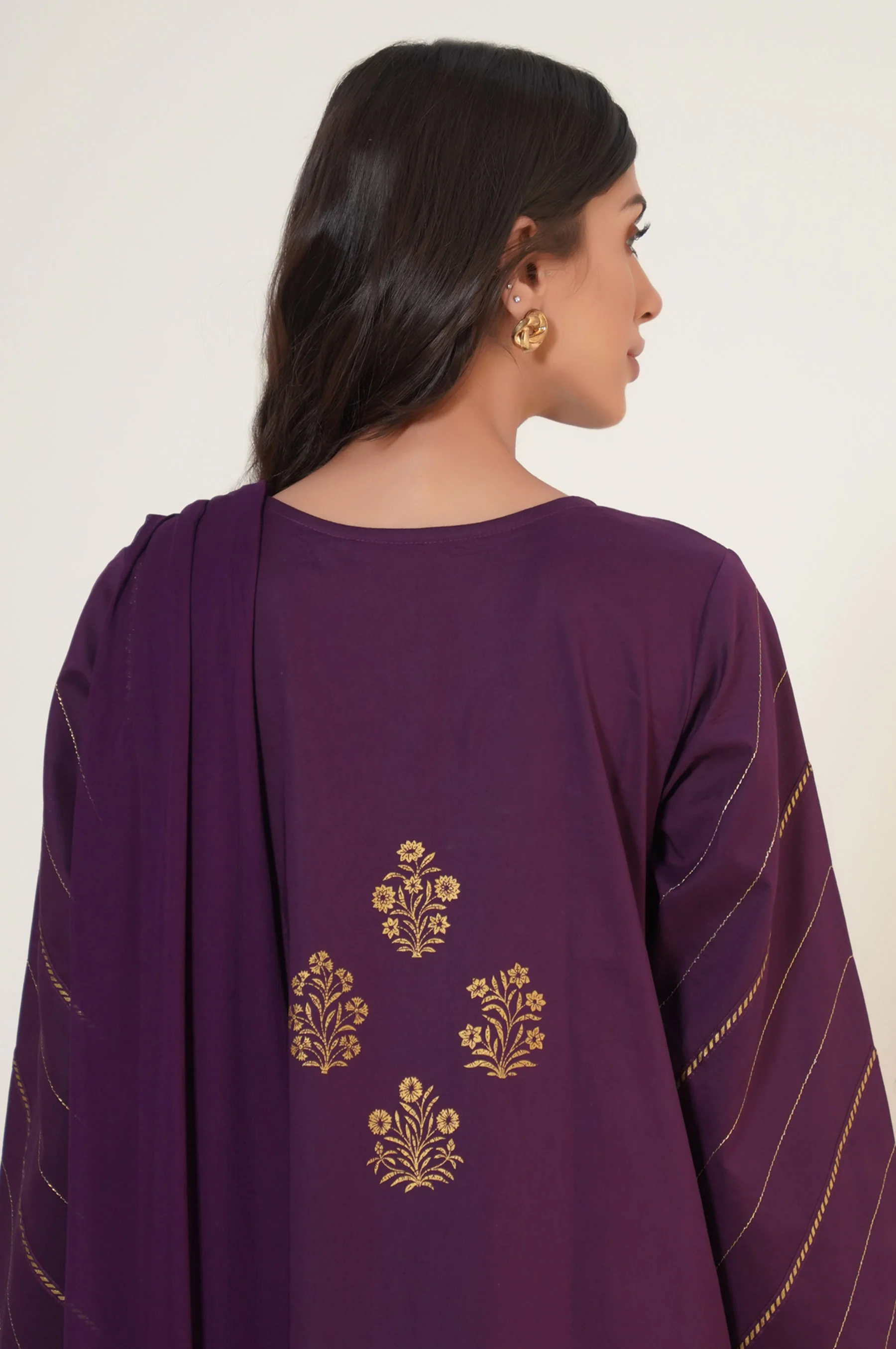 Unstitched 2 Piece Paste Printed Lawn Suit - Image 3