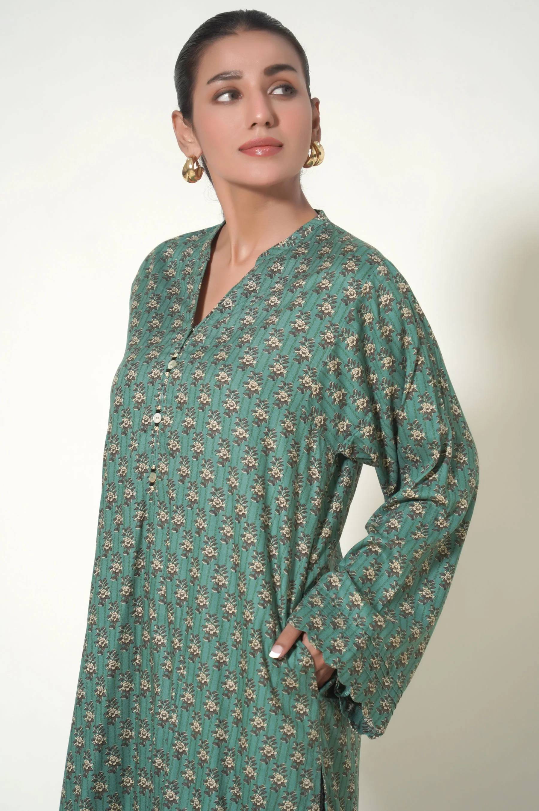 Unstitched 2 Piece Printed Suit - Image 4