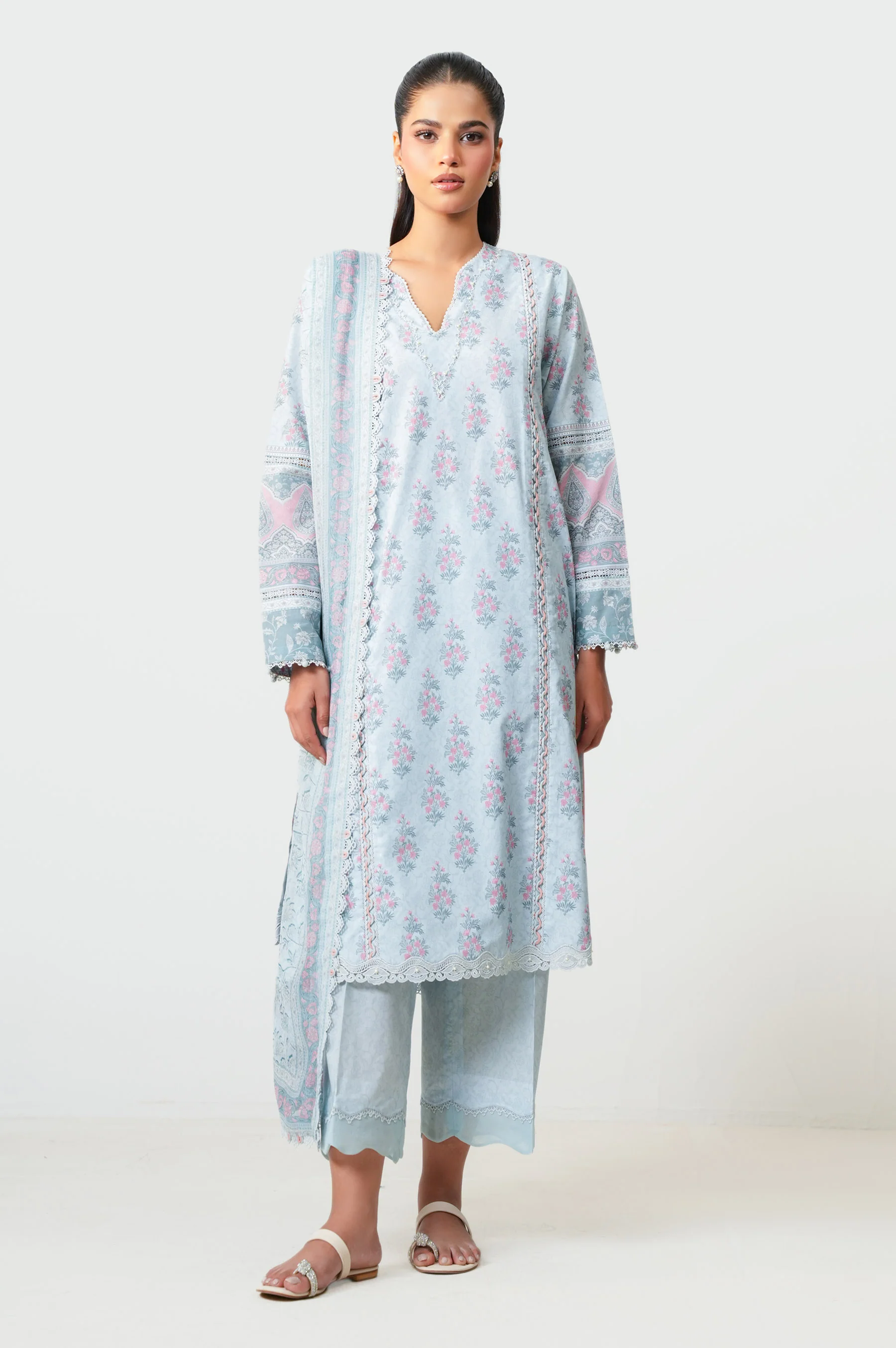 UNSTITCHED PRINTED SUIT