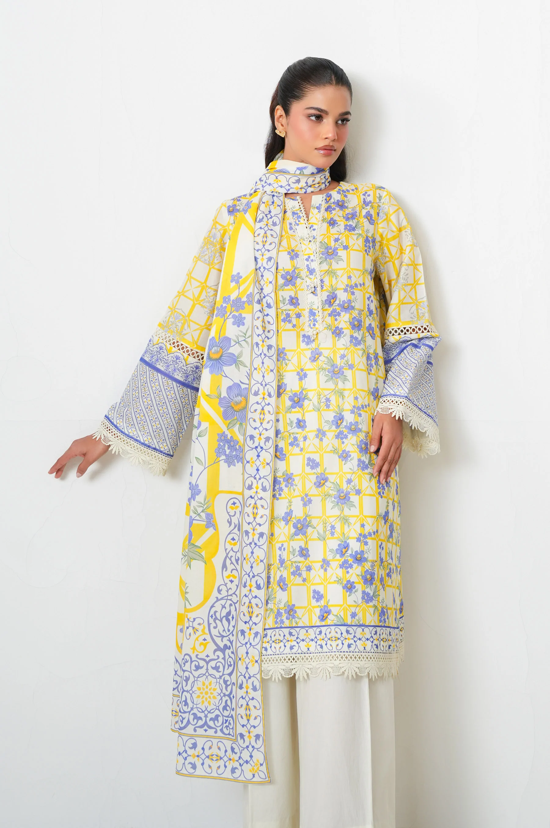 UNSTITCHED PRINTED SUIT - Image 5