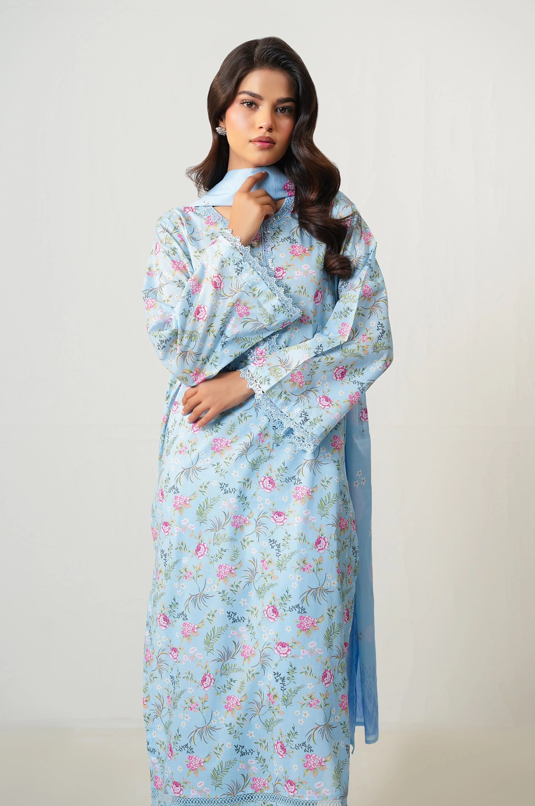 UNSTITCHED PRINTED SUIT - Image 5