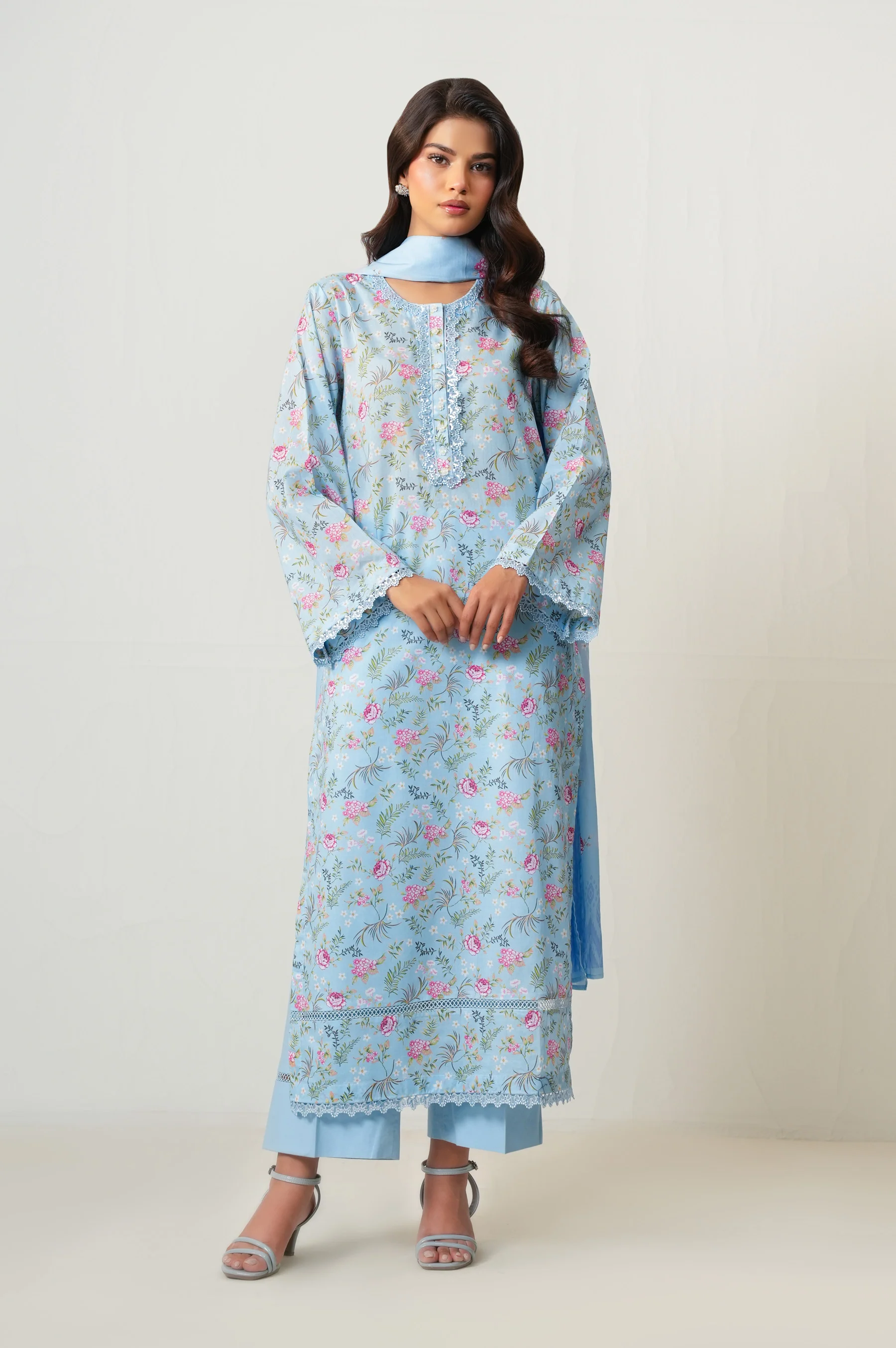 UNSTITCHED PRINTED SUIT - Image 6