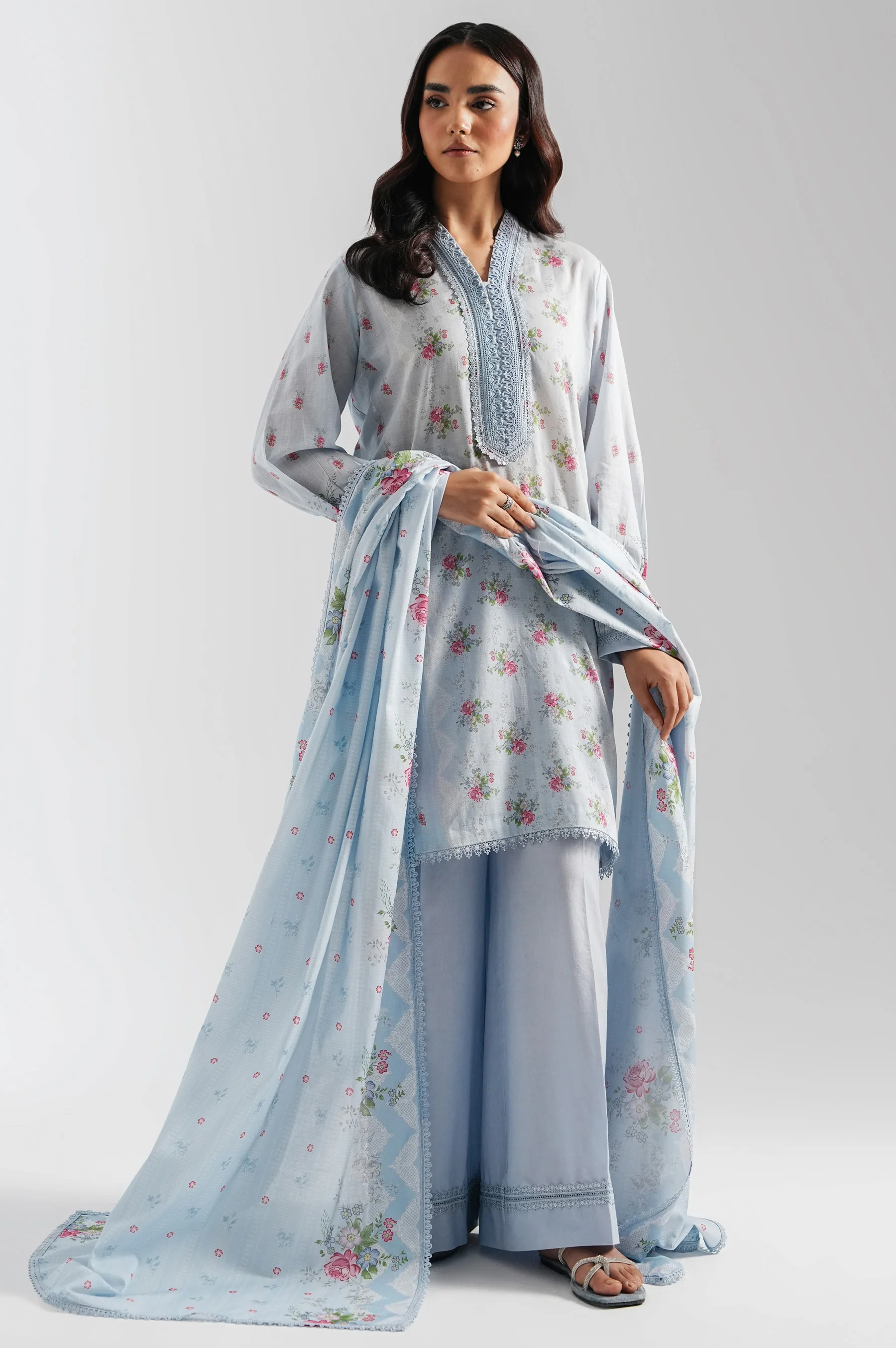 UNSTITCHED PRINTED SUIT - Image 6