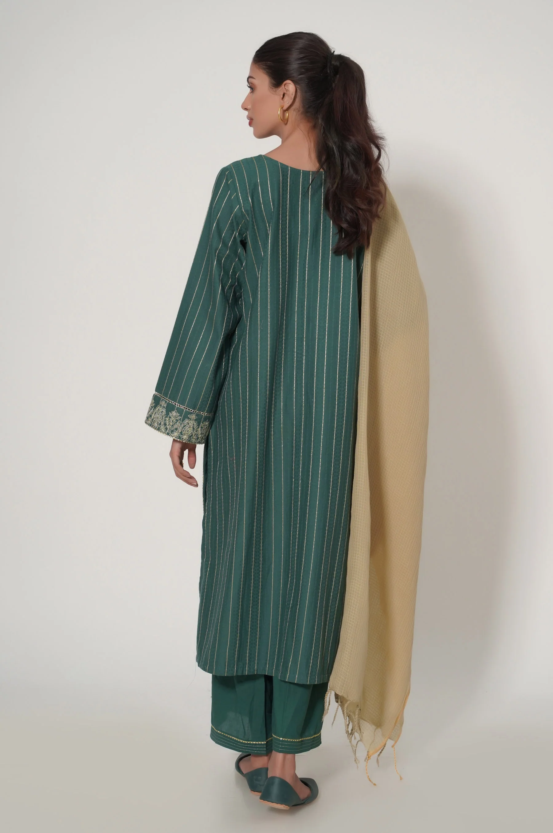 Unstitched 3 Piece Dobby Mysuri Suit - Image 6