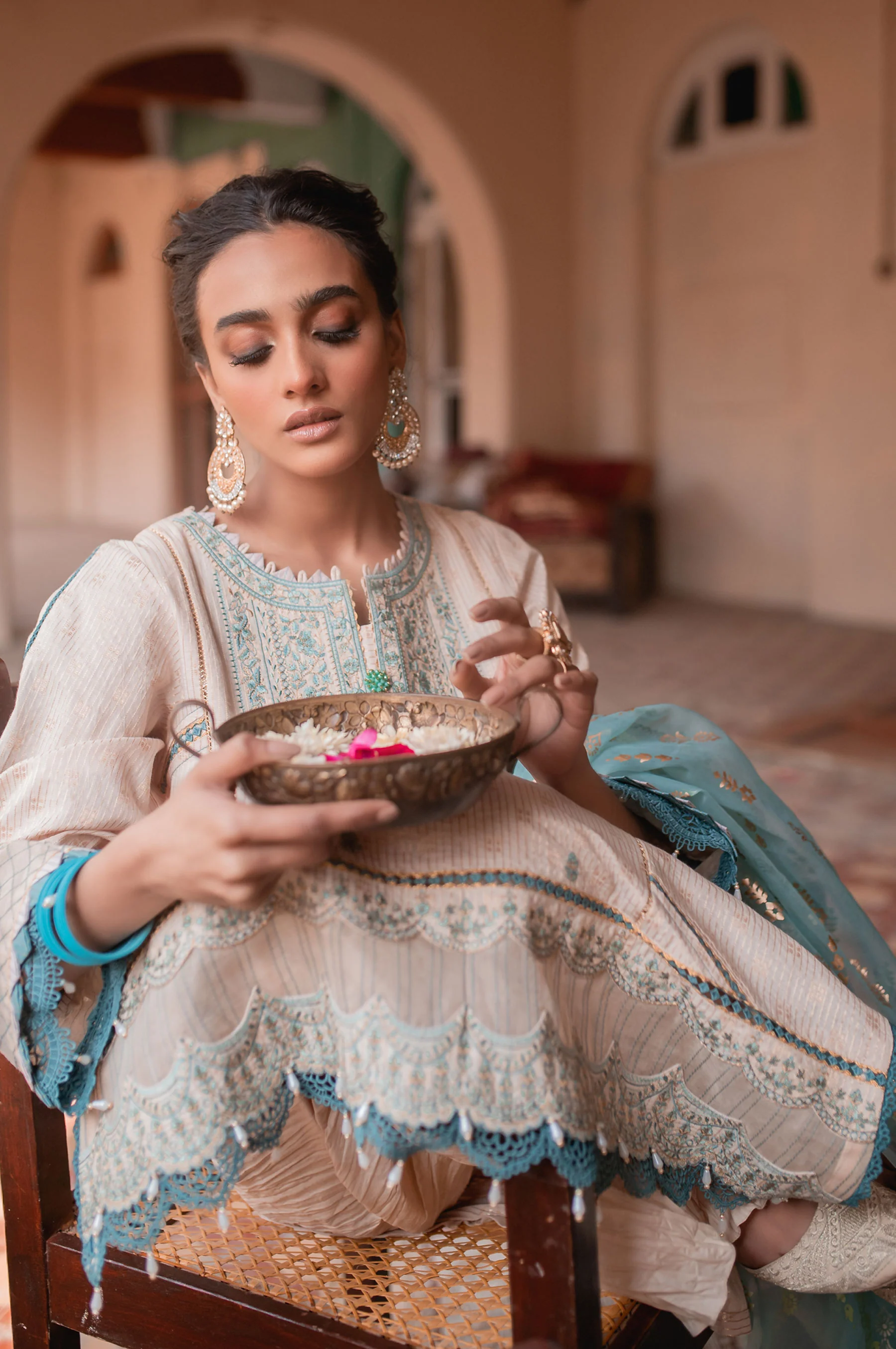 Unstitched 3 Piece Dyed Maysuri Jacquard Suit - Image 3