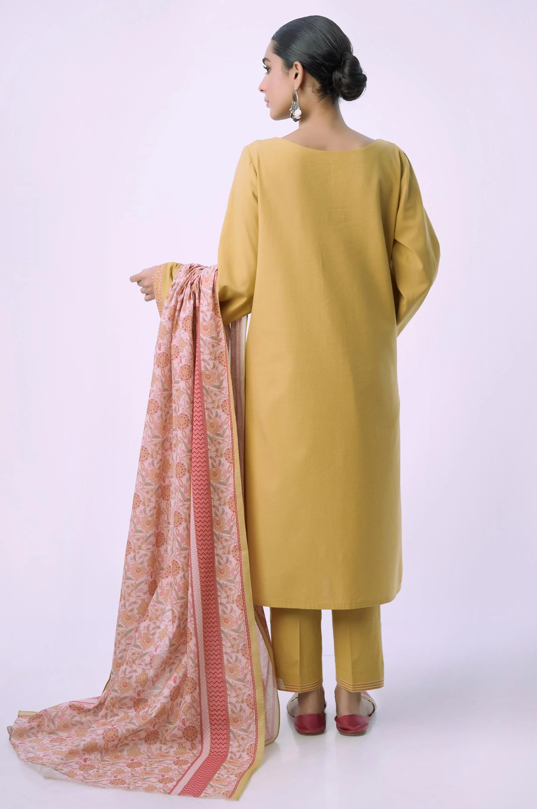 Unstitched 3 Piece Embroidered Cambric Shirt with Lawn Dupatta - Image 2