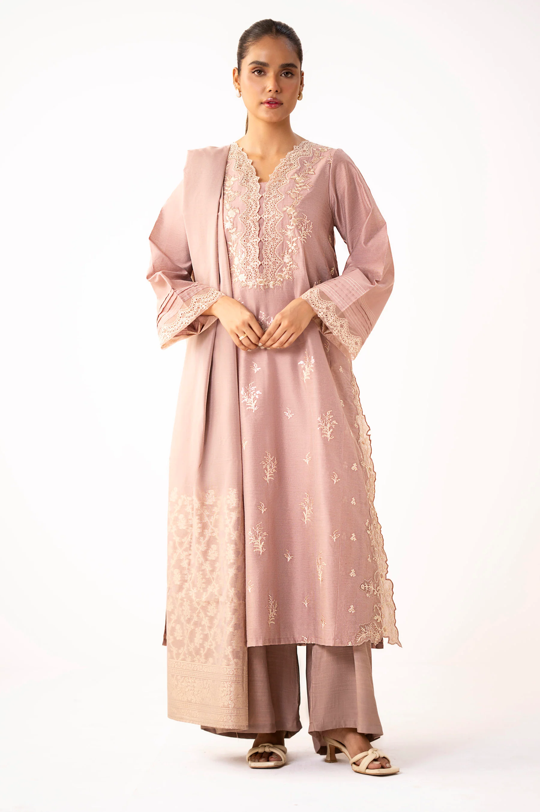 UNSTITCHED EMBROIDERED SUIT - Image 2