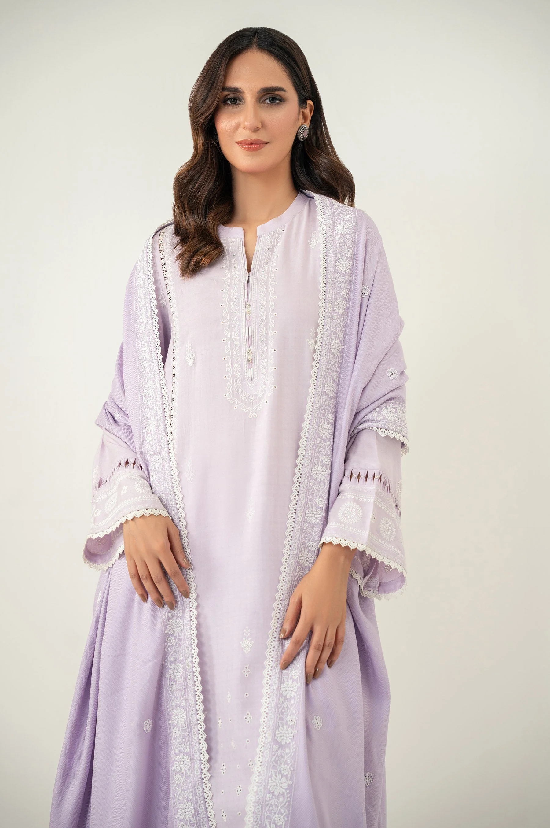 UNSTITCHED 3 PIECE CHIKANKARI SUIT (FACTORY E-OUTLET) - Image 3