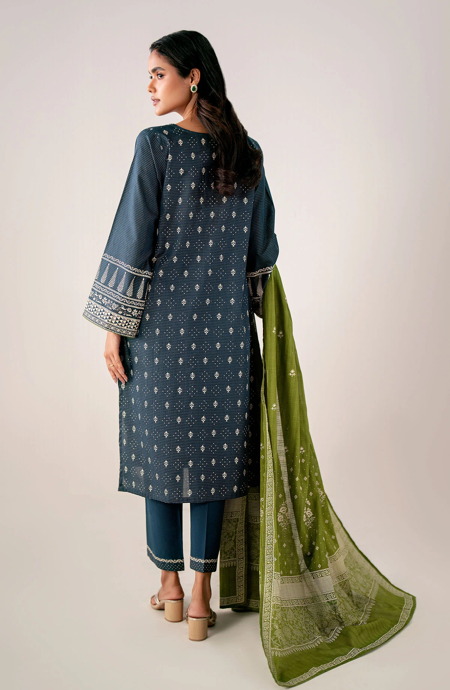 Unstitched 3 Piece Paste Printed Dobby Mysuri Suit - Image 6